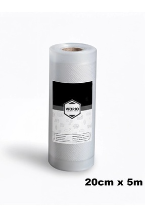 VI'ORIO 20cm X 5m Rulo Tırtıklı Vakum Makinesi Poşeti Vakum Poşeti
