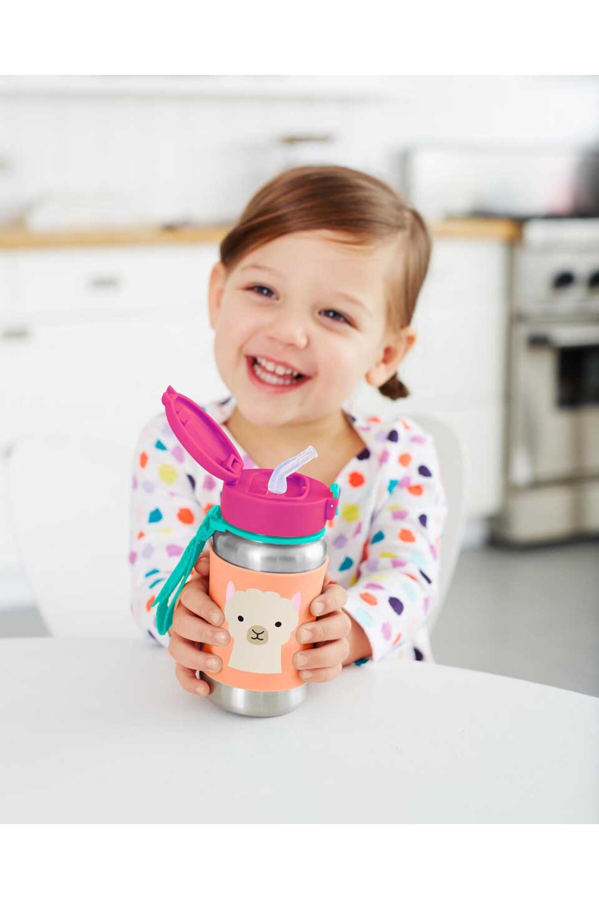 Skip Hop Zoo Paslanmaz Çelik Pipetli Suluk Lama fotoğrafı 3 (önizleme)