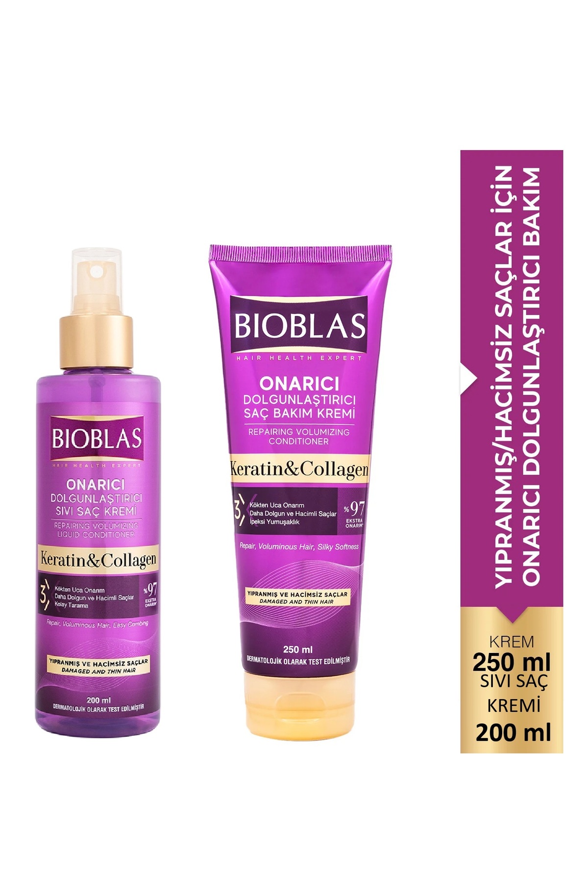 Bioblas Saç Dökülmesine Karşı Bakım Kremi 250ml Collagen&keratin 200 Ml Sıvı Saç Kremi Hediye!!! — BİOBLAS8680512631866