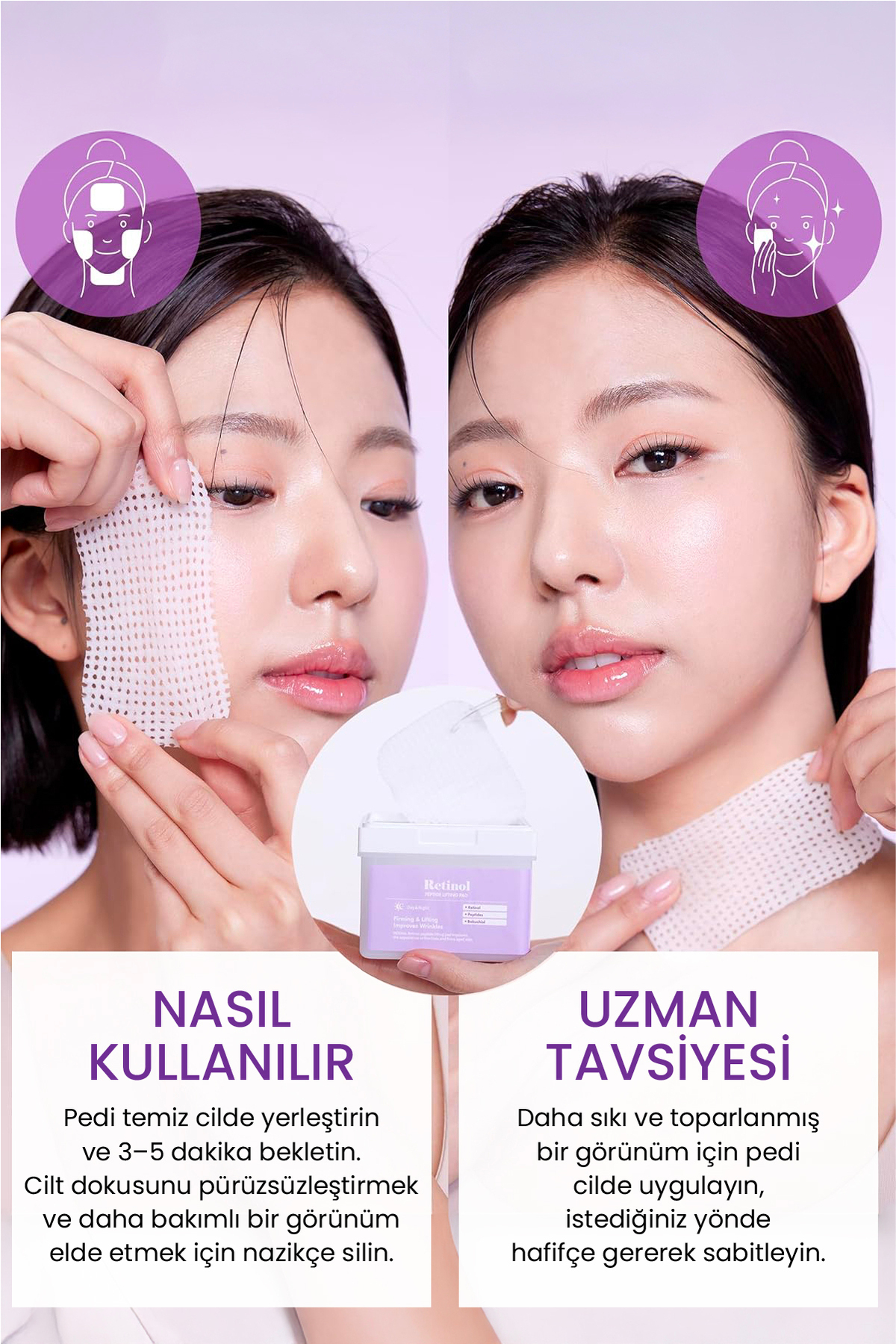 Retinol Peptit Kaldırma Pedi Yaşlanma Karşıtı Kore Tonik Ped 12 Adet — TYCQ7W33KN172830718295736 — تصویر 7 از 9