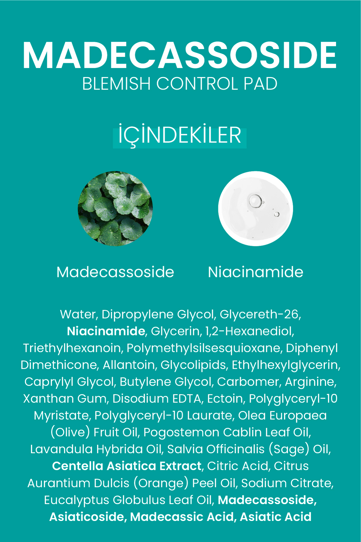 Madecassoside Yatıştırıcı Leke Kontrol Tonik Pedi 12 Adet Cilt Bakım ve Ton Eşitleyici Yüz Pedi — DERMAL/PAD/011 — تصویر 8 از 8