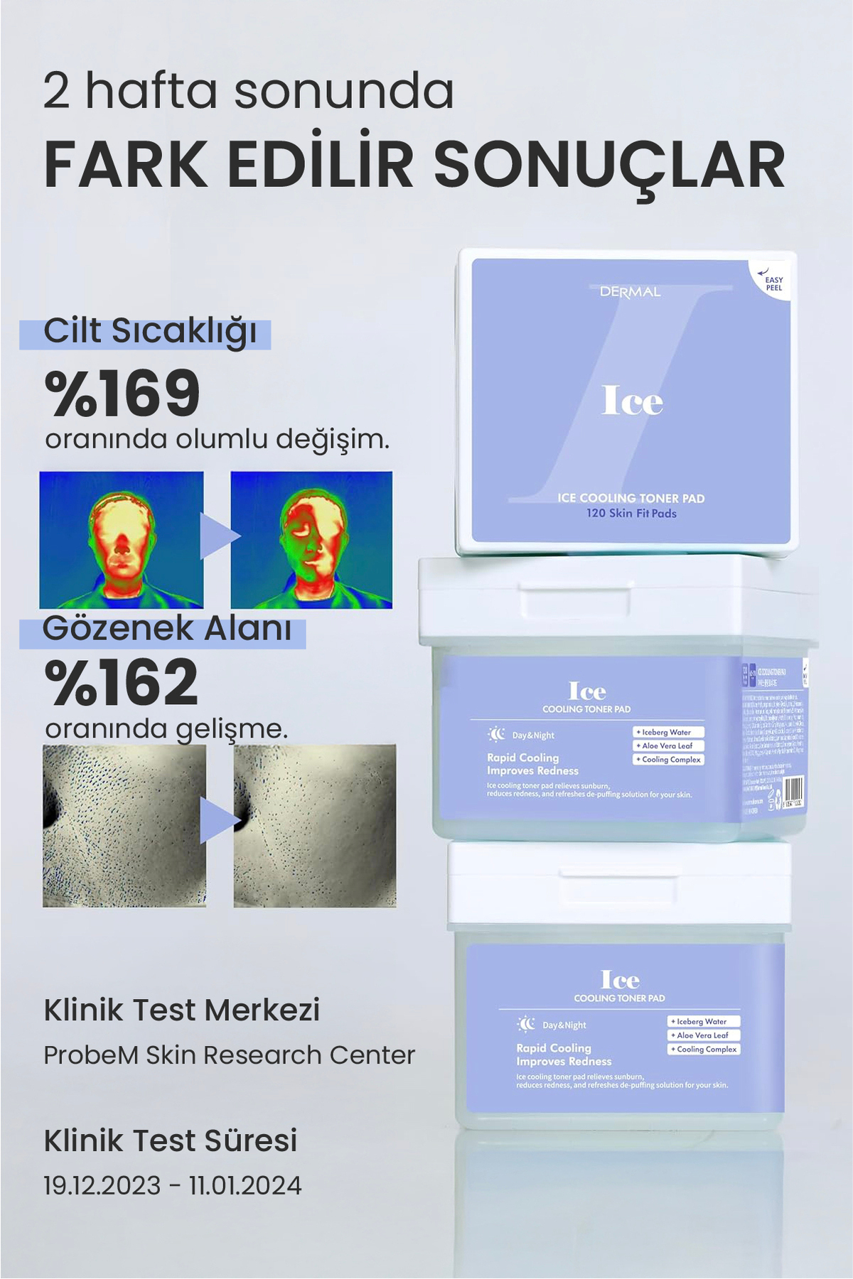 Ice Cooling Tüm Cilt Tipleri Için Nemledirici Tonik Pad 120 Adet — TYC9P90DYN172830177073624 — تصویر 4 از 9