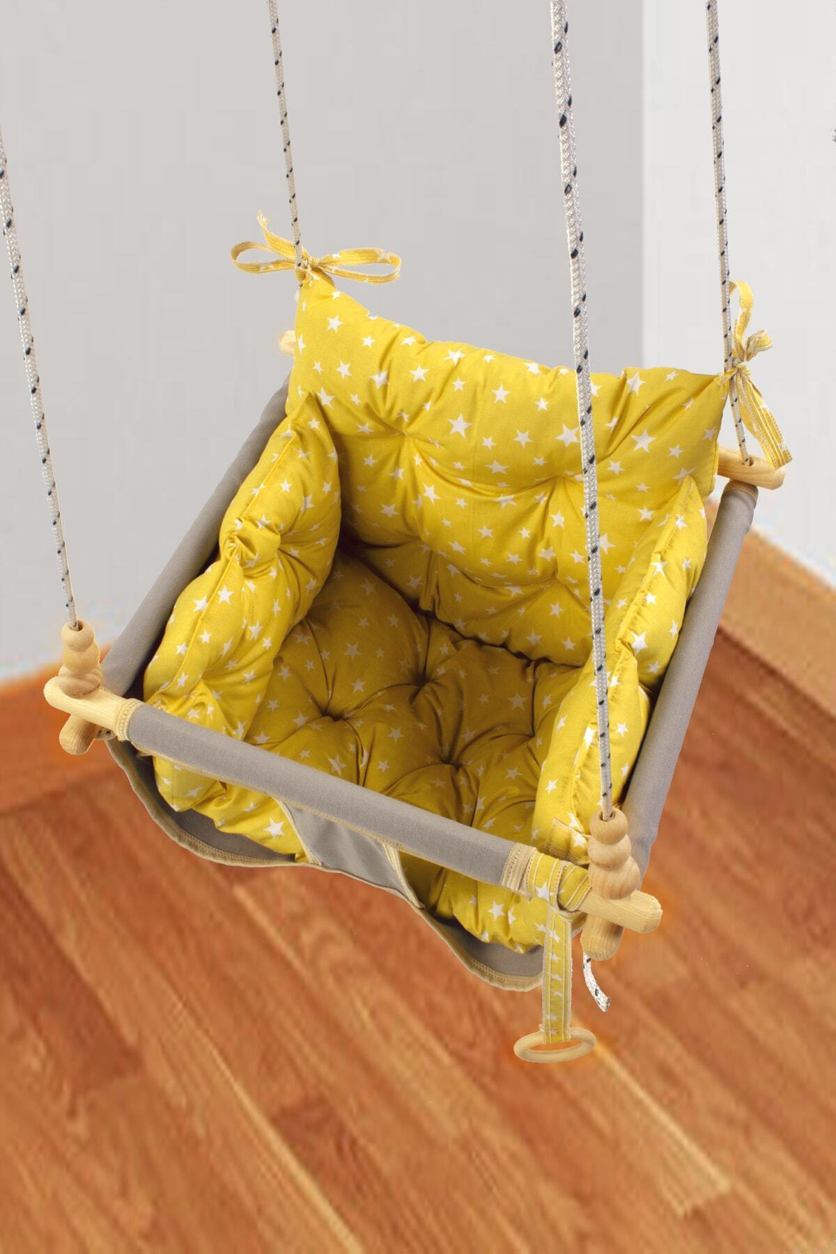 Bundera Wag Swing Gri Ev İçi Çocuk Salıncağı Ahşap Çocuk Salıncak Hamak Portatif Tavan Bahçe Salıncakları fotoğrafı 4 (önizleme)