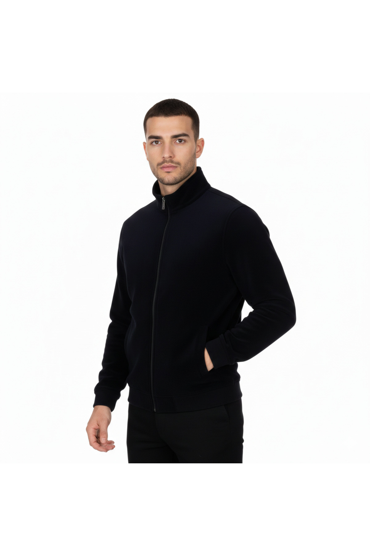 SİYAH POLAR HIRKA — مشکی 000078 — تصویر 4 از 5