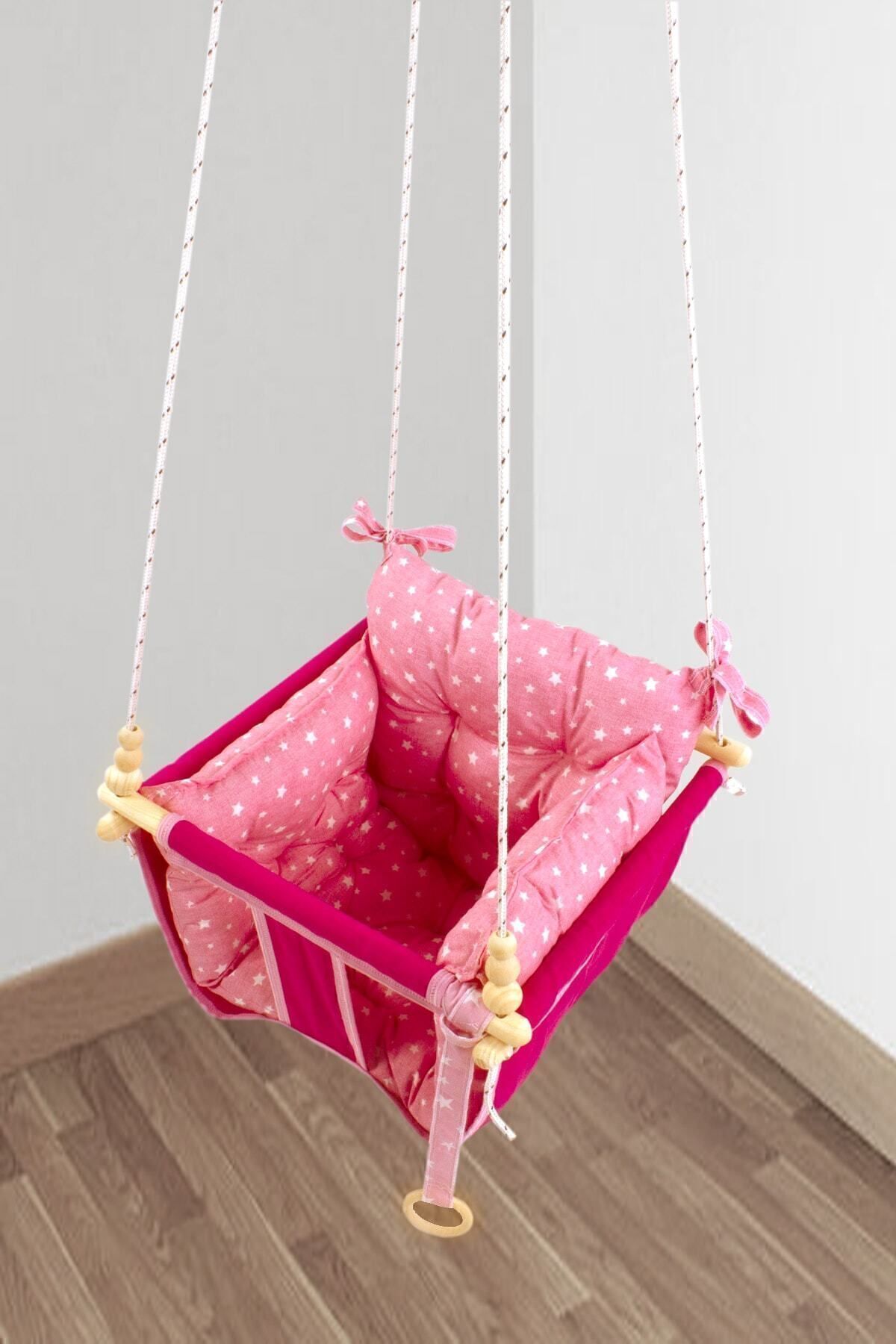 Bundera Wag Swing Pembe Ahşap Çocuk Salıncak Hamak Ev İçi Çocuk Salıncağı Portatif Tavan Bahçe Salıncakları fotoğrafı 5 (önizleme)