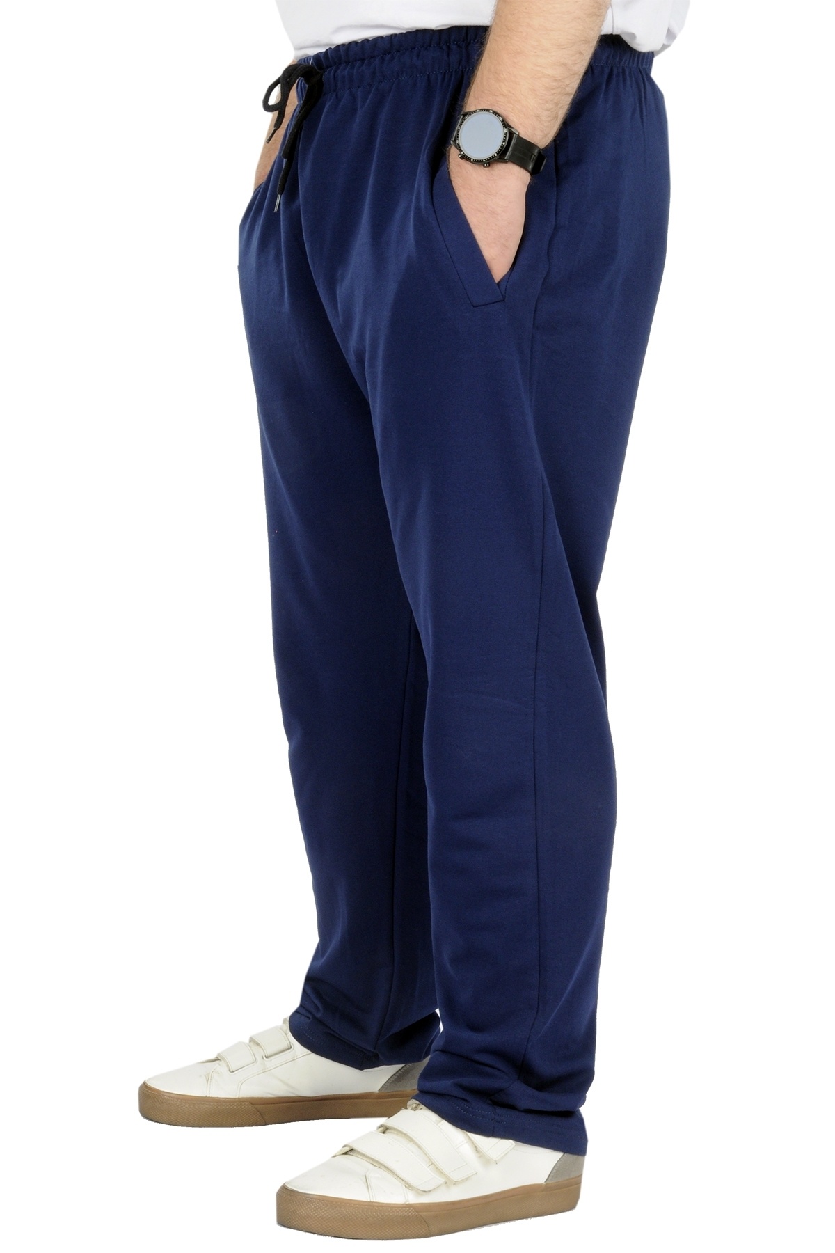ModeXL Mode XL Büyük Beden Erkek Eşofman Altı Classic 2 İp 11100 İndigo görsel 3