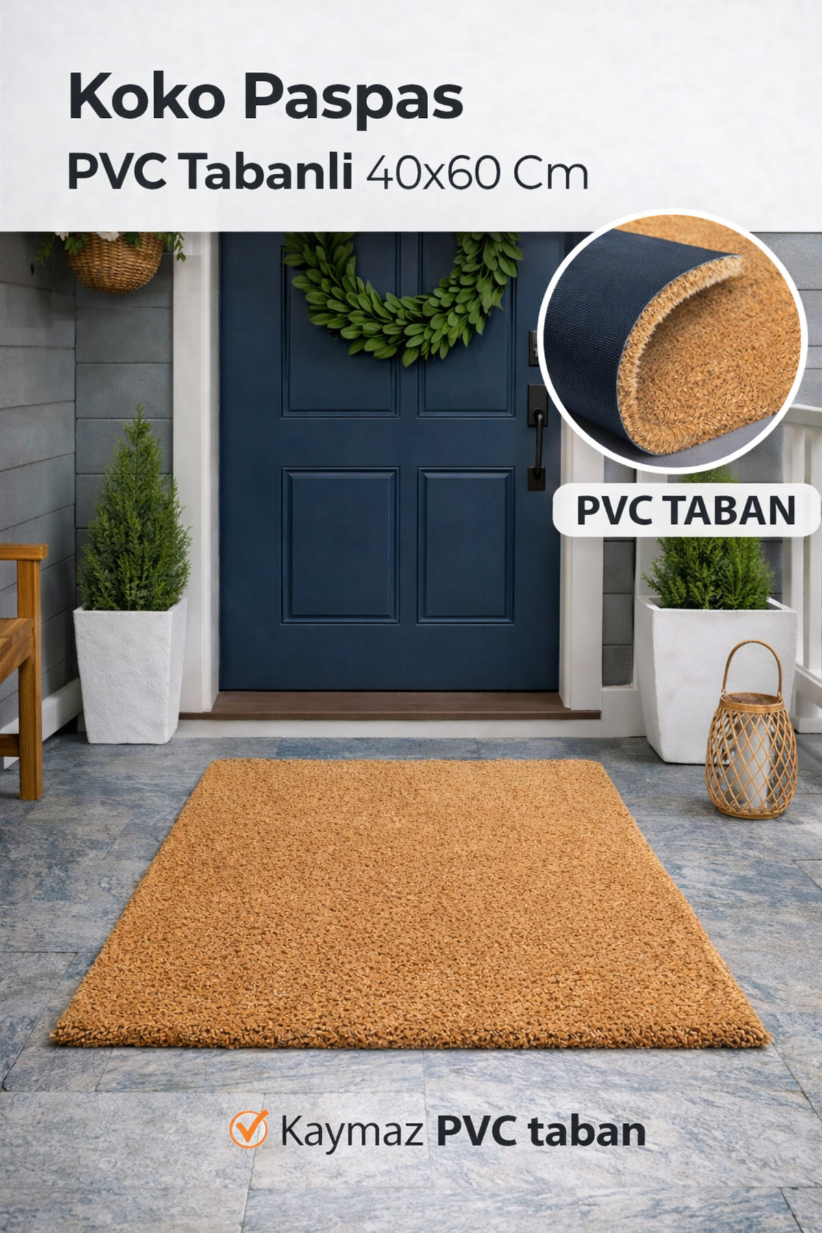 Atasoy Zemin Koko Paspas Kapı Önü Kaliteli Kaymaz Pvc Taban Coco