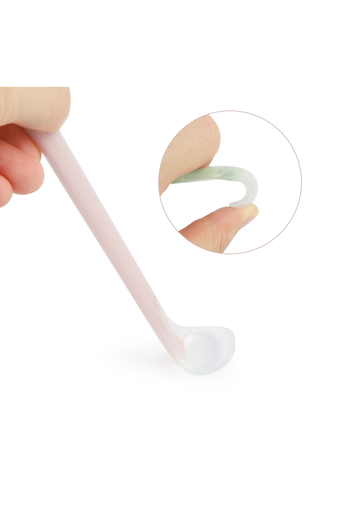 Gneisto Ergonomik Beslenme Mama Kaşığı & Saklama Kutusu, Pembe fotoğrafı 5 (önizleme)