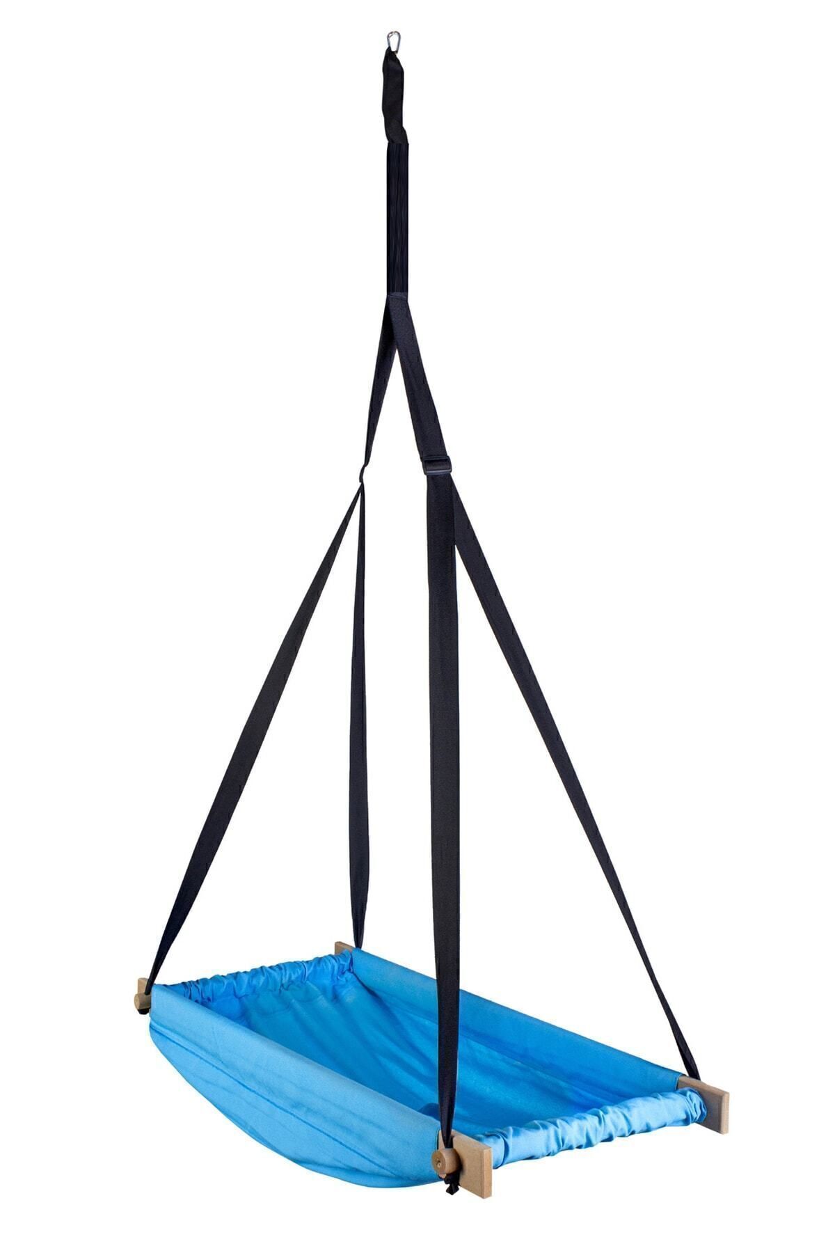 Bundeba Flow Mavi Ahşap Yaylı Zıpzıp Hamak Beşik Hoppala Tavana Asılan Hamak Salıncak Bebek Yatağı fotoğrafı 5 (önizleme)