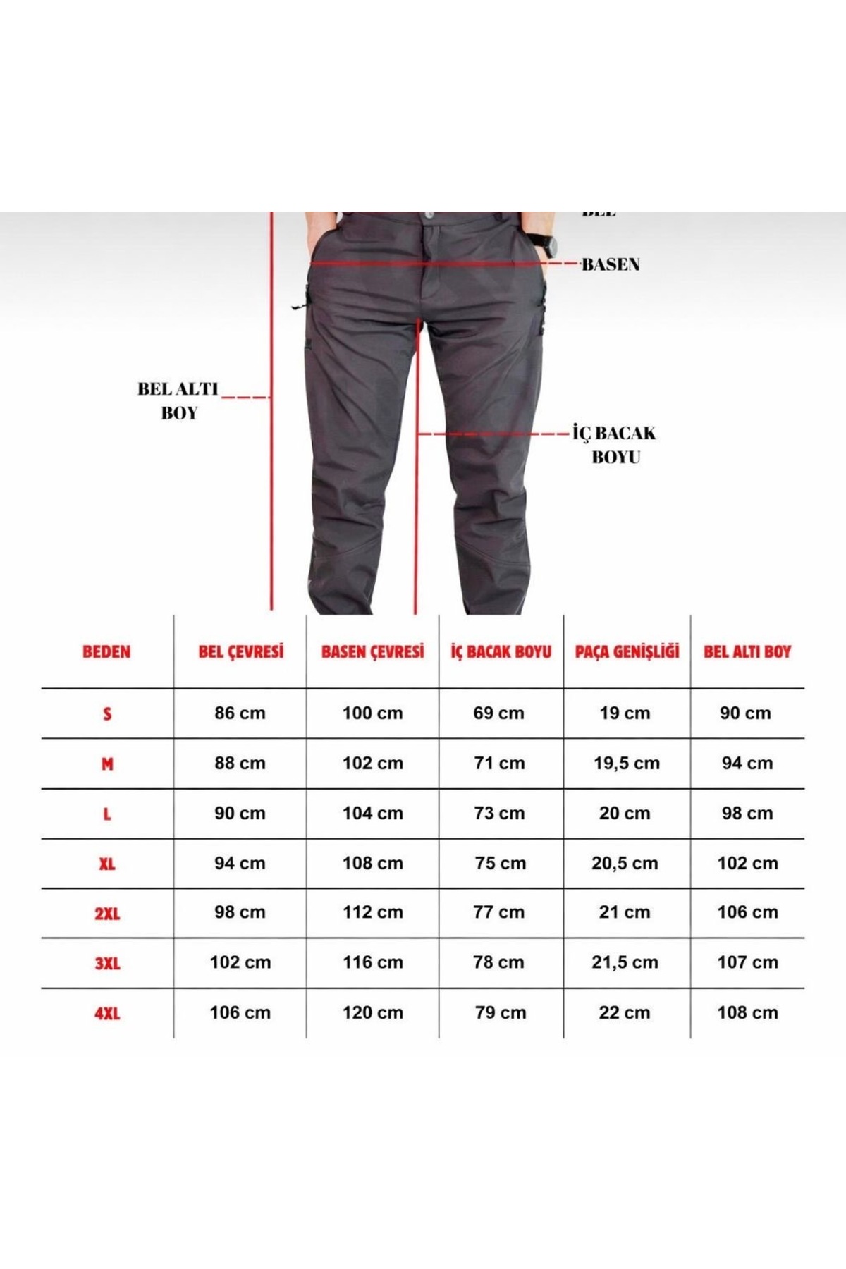 Genel Markalar Taktikal Outdoor Kargocep Içipolarlı 7cepli Softjel Sıvı Ve Rüzgar Geçirmez Kışlıkcargoceppantolon görsel 3