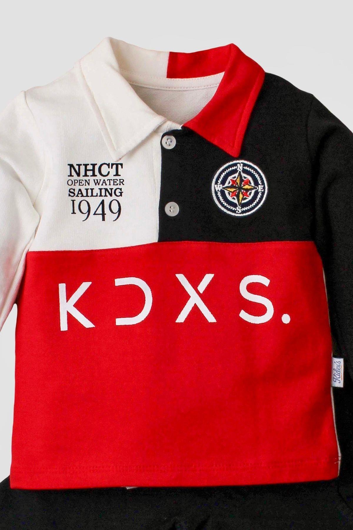 Kidex’s Baby Erkek Bebek Pamuklu Polo Takım Pantolon Üst İkili Takım Düğün Doğum Günü Nişan Nikah Bayram fotoğrafı 6 (önizleme)