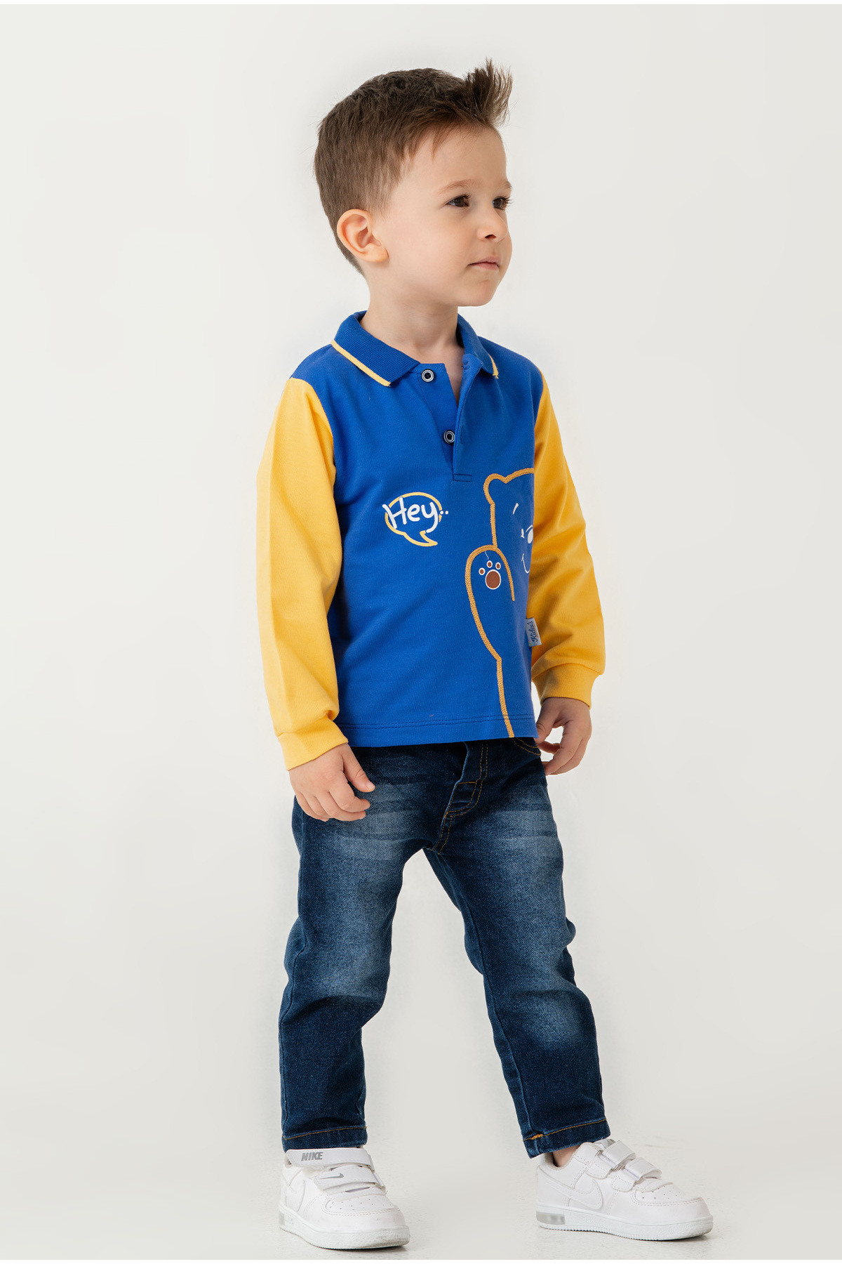 Kidex’s Baby Erkek Bebek Kısa Kollu Gömlek Pantolon Ikili Takım %100 Pamuklu fotoğrafı 2 (önizleme)