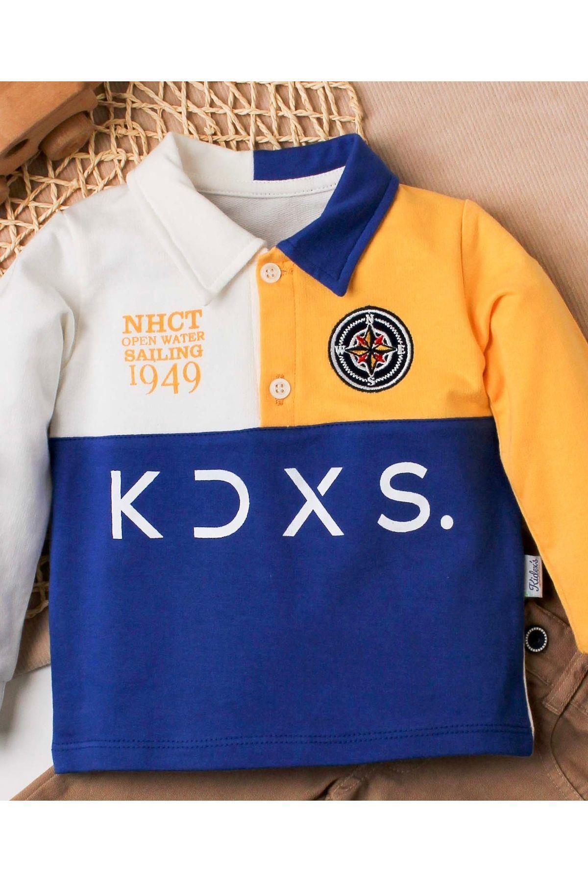 Kidex’s Baby Erkek Bebek Pamuklu Polo Takım Pantolon Üst İkili Takım Düğün Doğum Günü Nişan Nikah Bayram fotoğrafı 6 (önizleme)