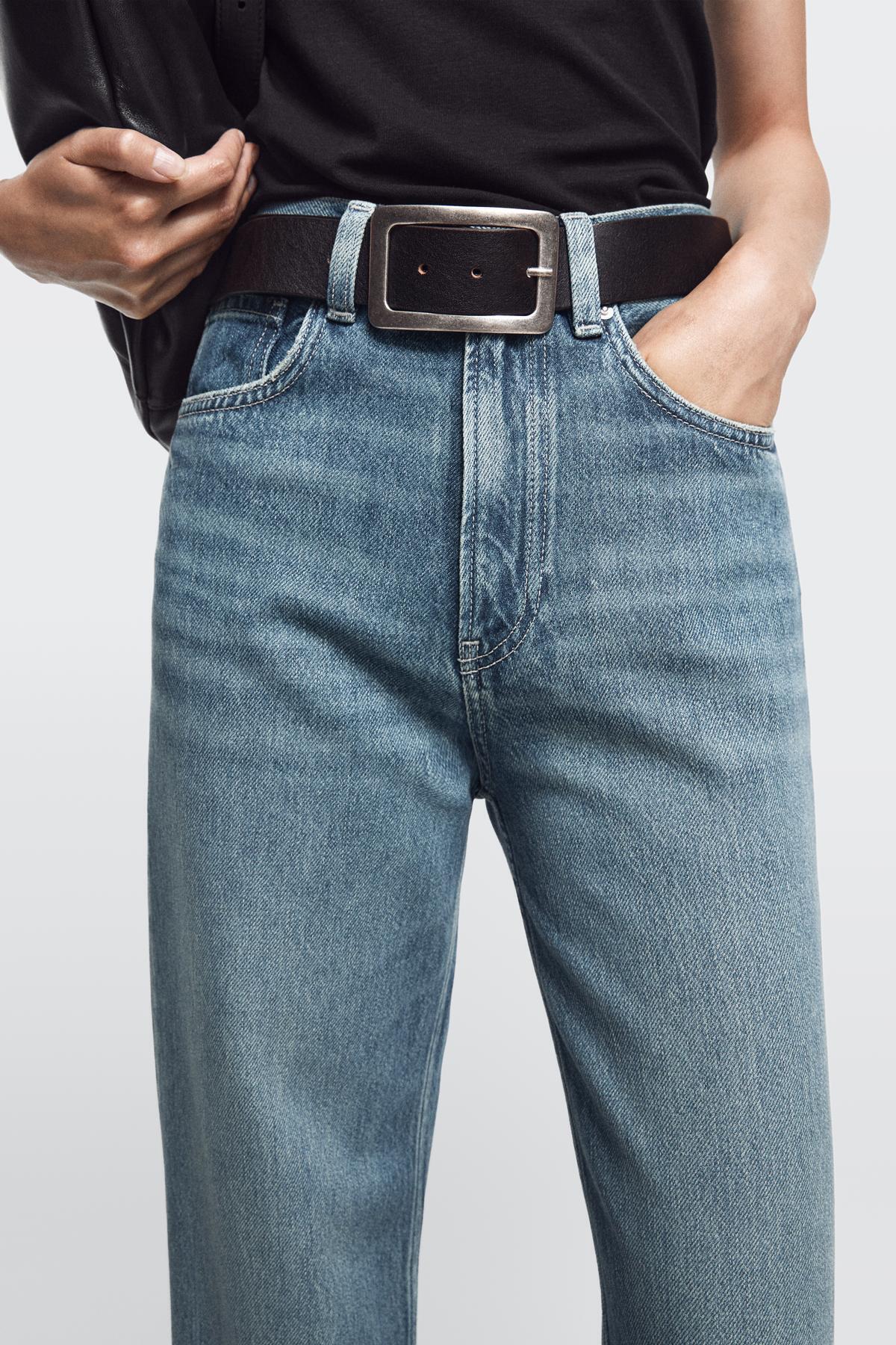 Massimo Dutti  Yüksek bel geniş paça jean - Görsel 4