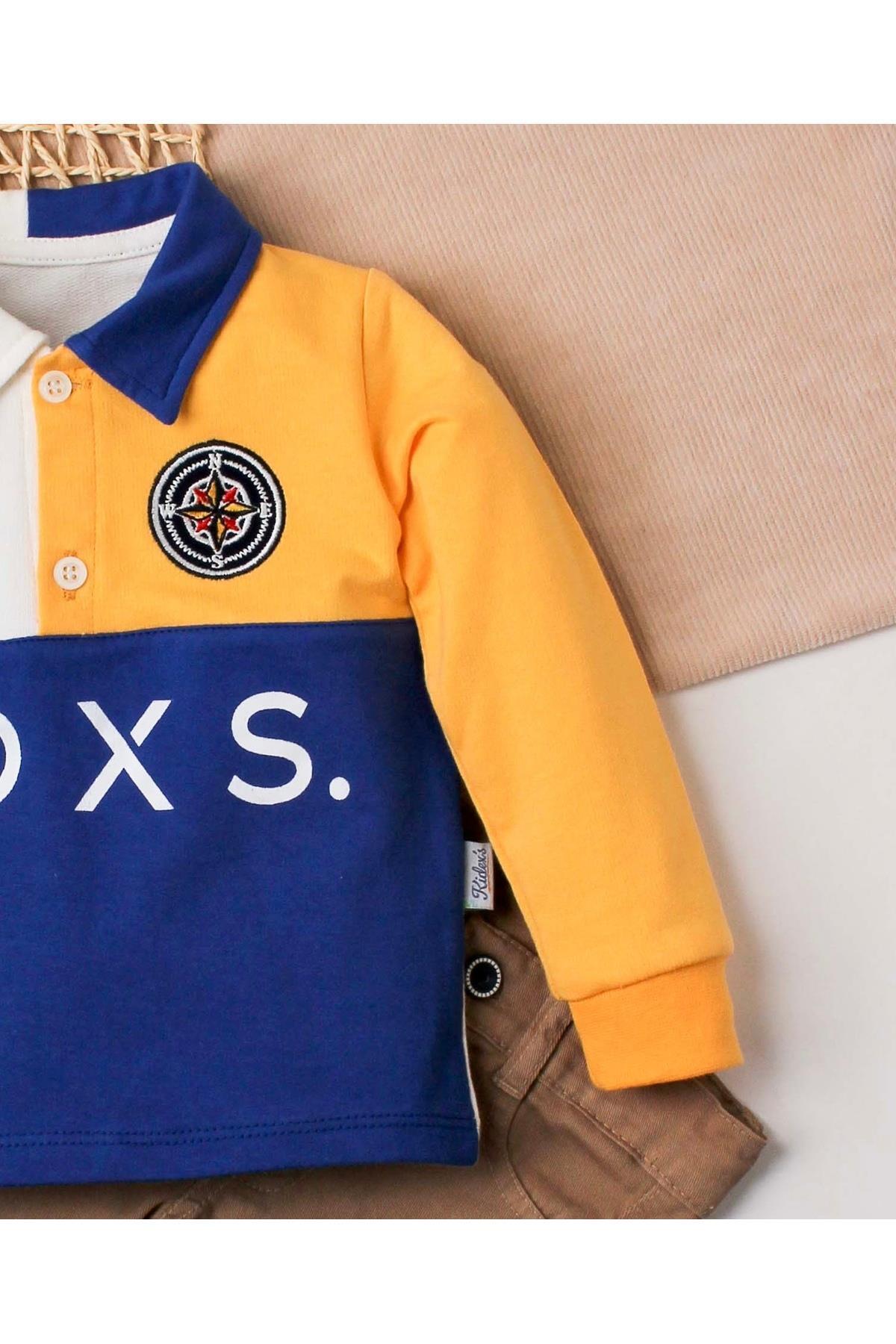 Kidex’s Baby Erkek Bebek Pamuklu Polo Takım Pantolon Üst İkili Takım Düğün Doğum Günü Nişan Nikah Bayram fotoğrafı 7 (önizleme)