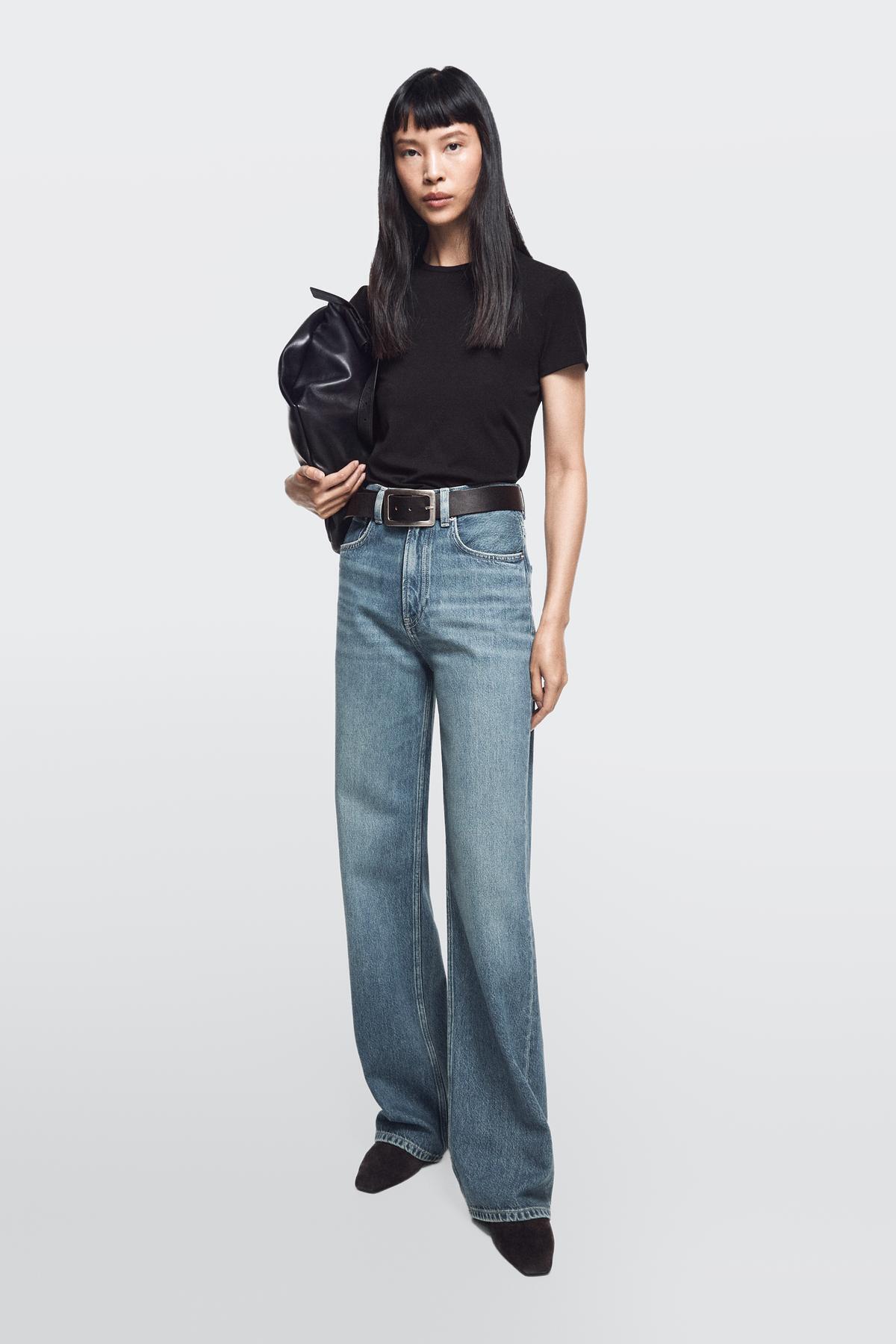 Massimo Dutti  Yüksek bel geniş paça jean