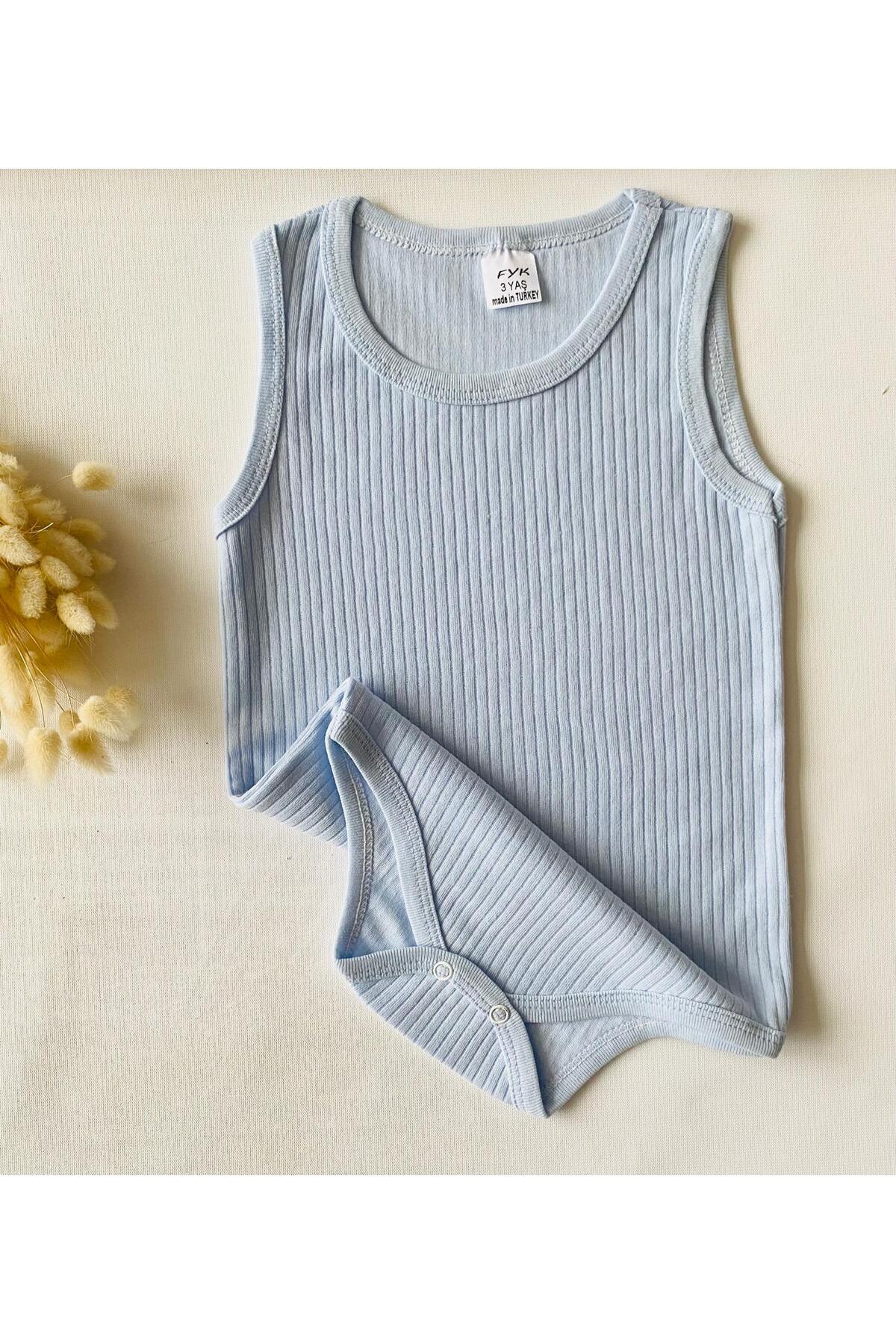 Miyakidsworld Renkli Büyük Boy Çocuk Çıtcıtlı Body Iç Atlet Zıbın3 Lü Set Pamuklu Fitilli Doku Yumuşak 1-2-3 Yaş fotoğrafı 4 (önizleme)