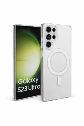 Vissona Samsung Galaxy S23 Ultra Uyumlu Kamera Korumalı Magsafe Wireless Şarj...