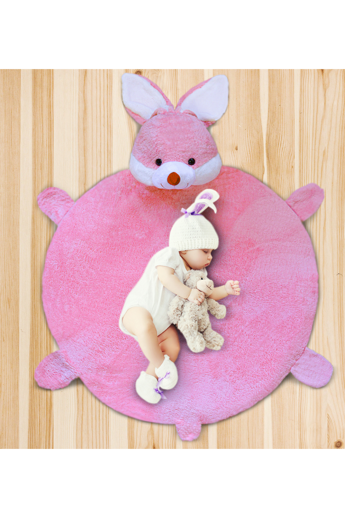 Özgüner Oyuncak Paptex Bebek Oyun Halısı 120 Cm Tavşan Oyun Matı (%100 YERLİ) fotoğrafı 2 (önizleme)