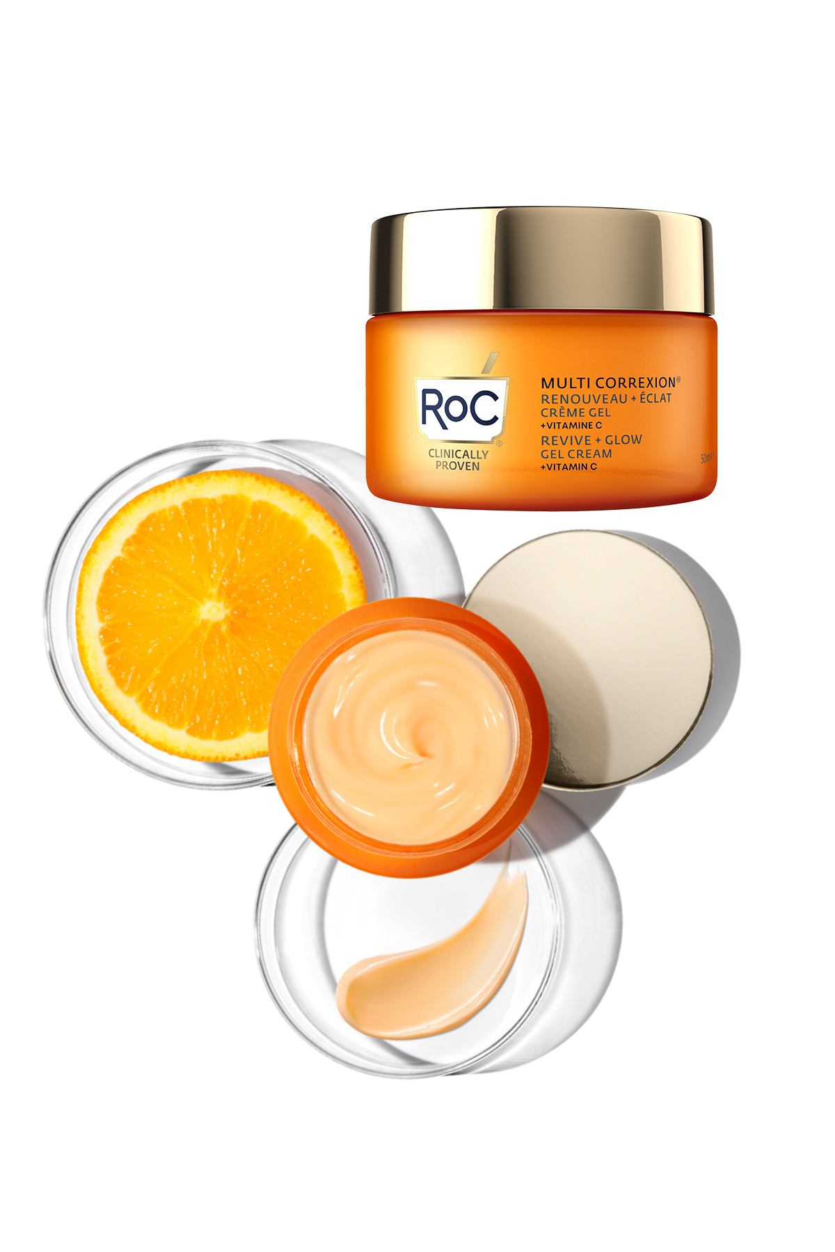 C Vitaminli Cilt Aydınlatıcı Yüz Kremi 50 ml + Yoğun Nemlendirici Kapsül Serum 10 Adet Hediyeli — ROC0025 — تصویر 2 از 8