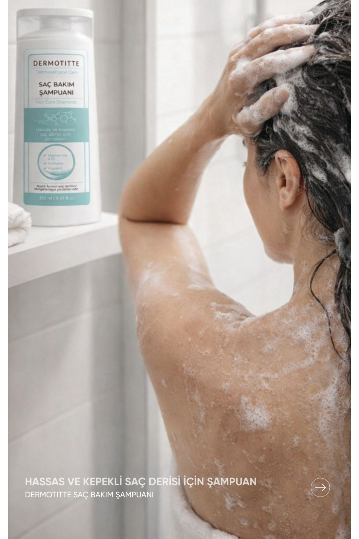 Dermotitte Onarıcı Saç Bakım Şampuanı | Dermatit ve Eğilimli Saç tipleri İçin | 250 ml — dermoşamp — تصویر 4 از 8