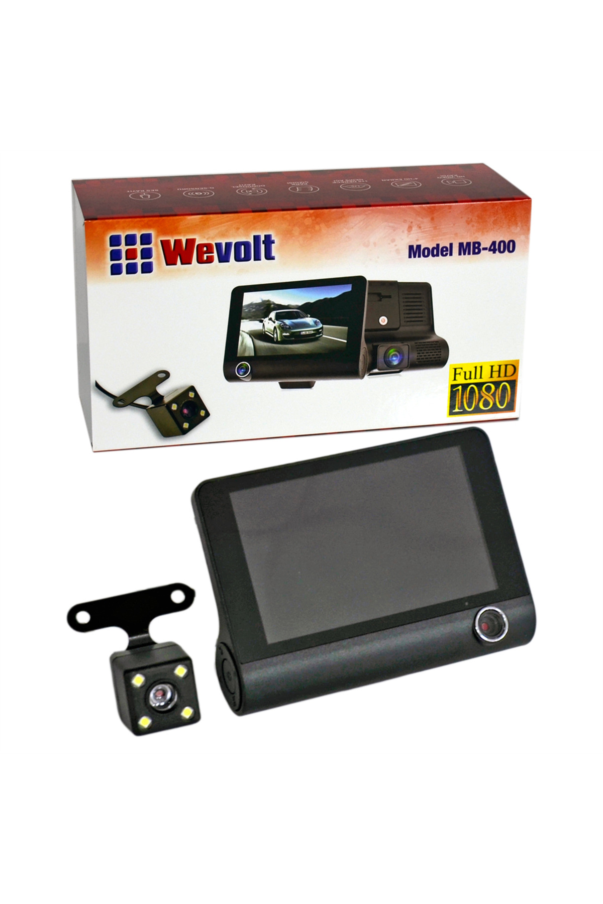 NYF MB-400 Wevolt DVR Kayıt Cihazı 4 inç 32 GB Ekranlı 3 Kameralı