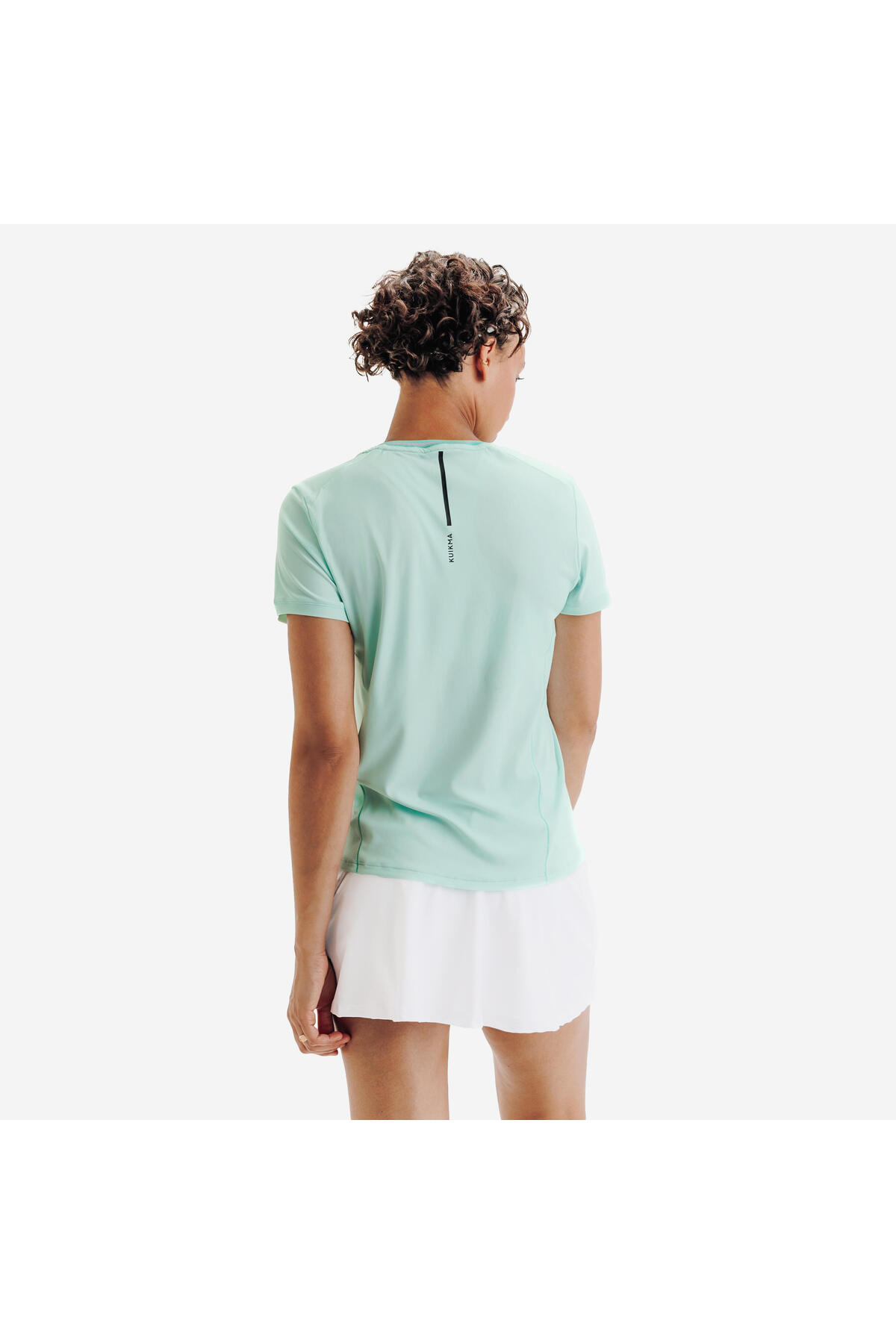 Decathlon Kuikma Kadın V Yaka Tenis Tişörtü - Yeşil - Dry görsel 4
