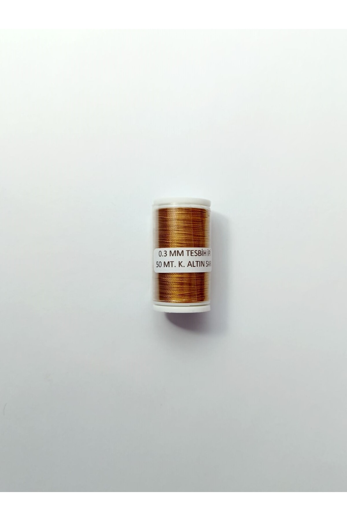 50 Metre Koyu Altın Sarı Renk 0.3 Mm Ince Tesbih Ipi