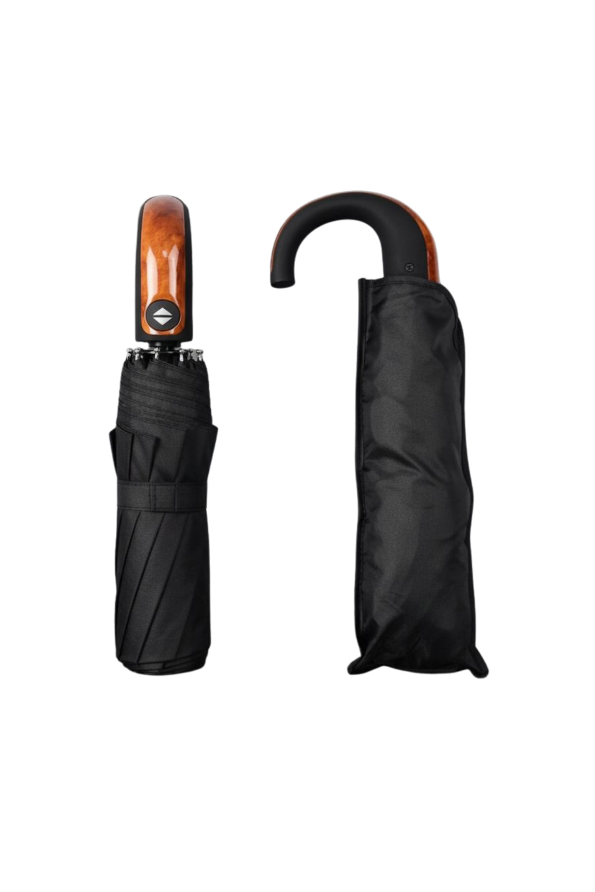 10-Wire Automatic Umbrella with UV Protection – Wind Resistant, Foldable, Coffee Handle