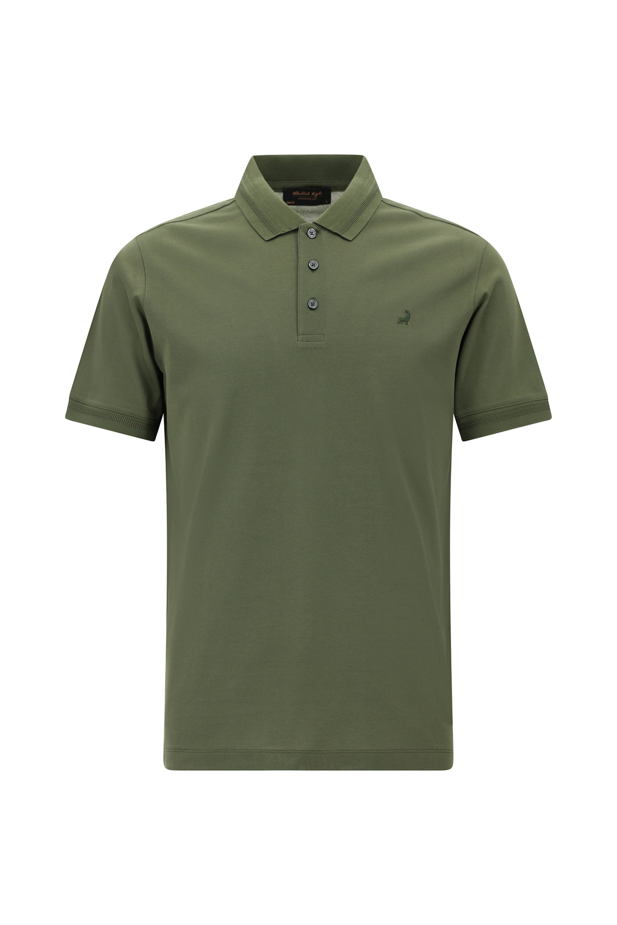 Slim Fit Slim Fit Embroidered Mercerized Cotton Polo Neck T-shirt
