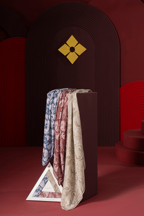 JAWEL Kadın Pateh Soft Eşarp Paketi (Bordo-Vizon-Lacivert)