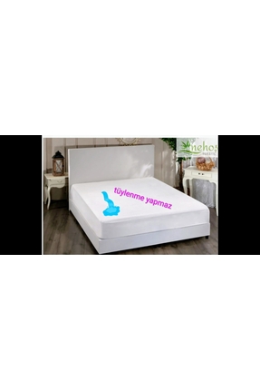 Nehos tekstil Bambu premium Sıvı Geçirmez Yatak Koruyucu Alez Fitted Full Ken...