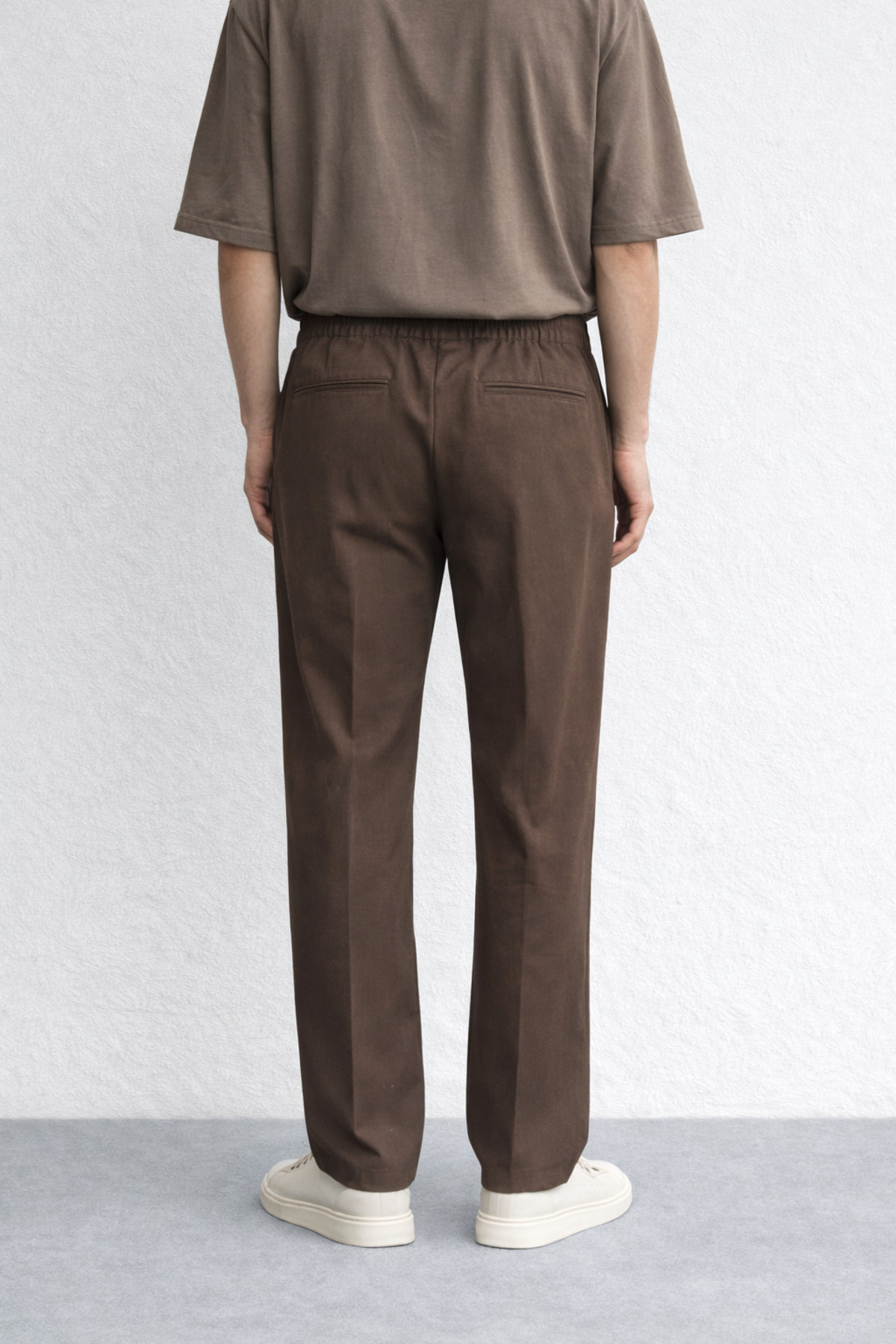 inpool  Baggy kalıp, yazlık-baharlık, esnek-dökümlü, pile detaylı, geniş kumaş pantolon ASP01 - Görsel 5