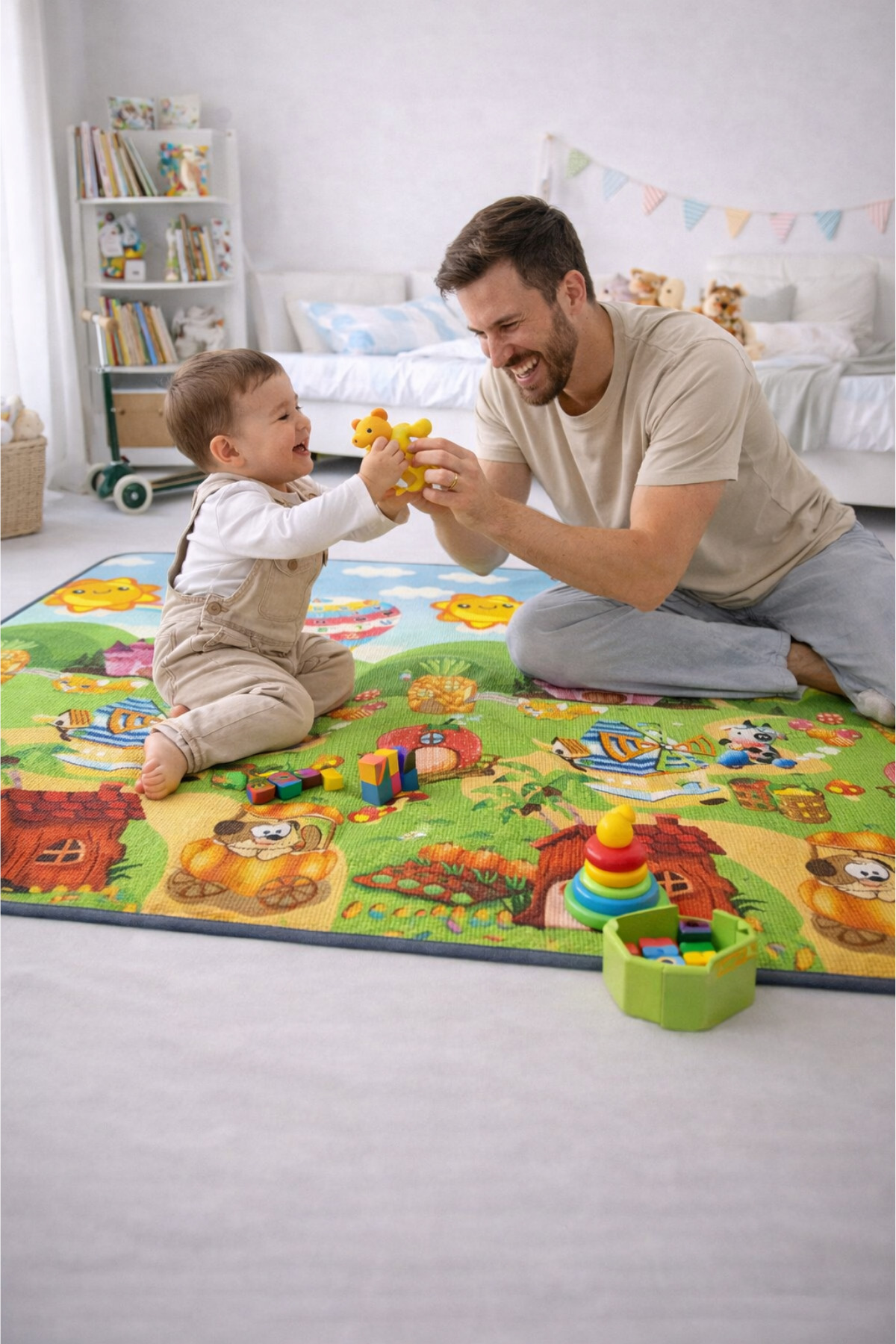 Bebebao Alfabeli Çiftlik Macerası ile Alfabe & Sayı Yol Macerası Oyun Matı 200x140x1 cm fotoğrafı 2 (önizleme)