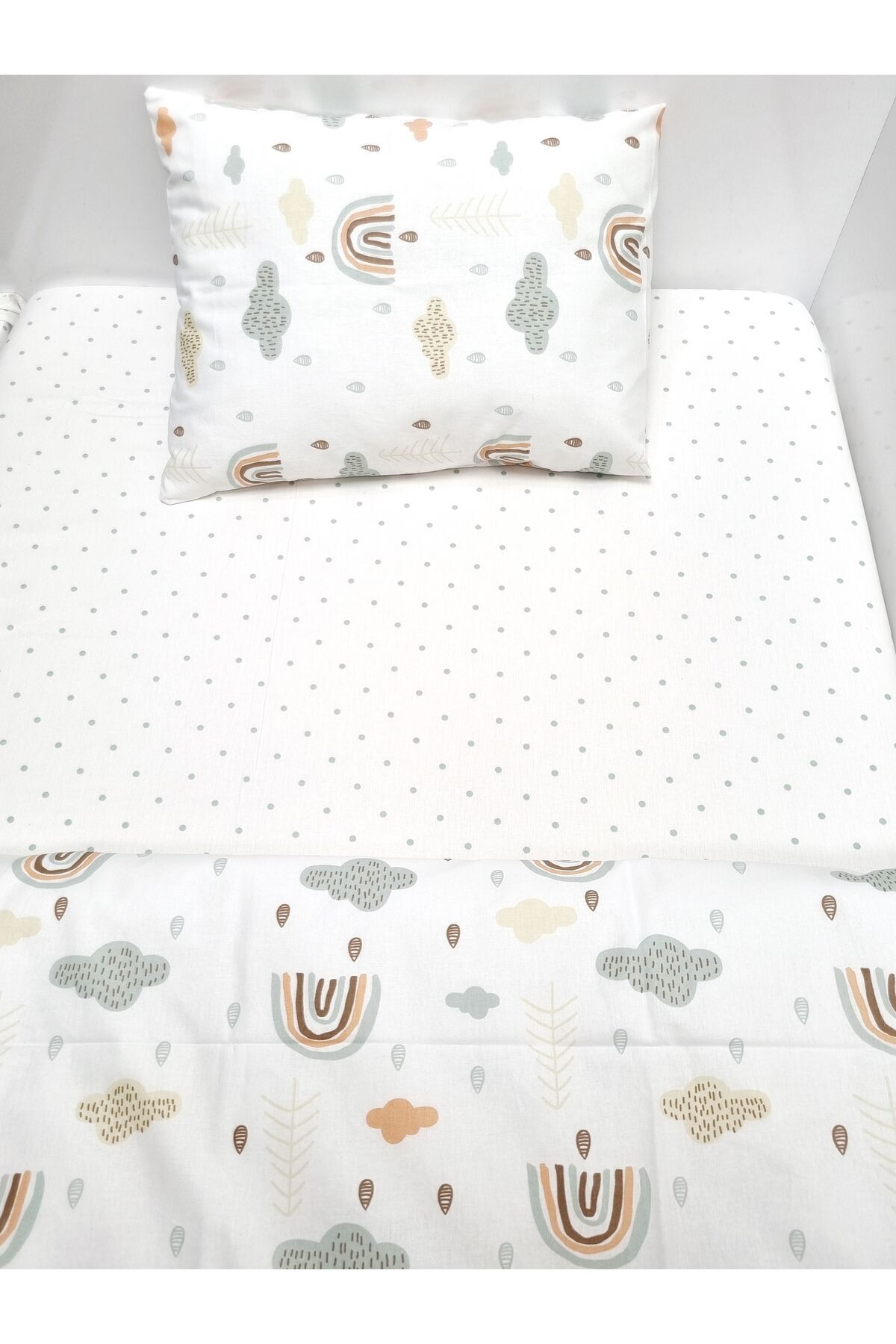 Yada Baby %100 Pamuklu Kumaştan Bebek Park Beşik 5 Parça Yorgan Ve Nevresim Takımı (70 X 120 CM) fotoğrafı 5 (önizleme)