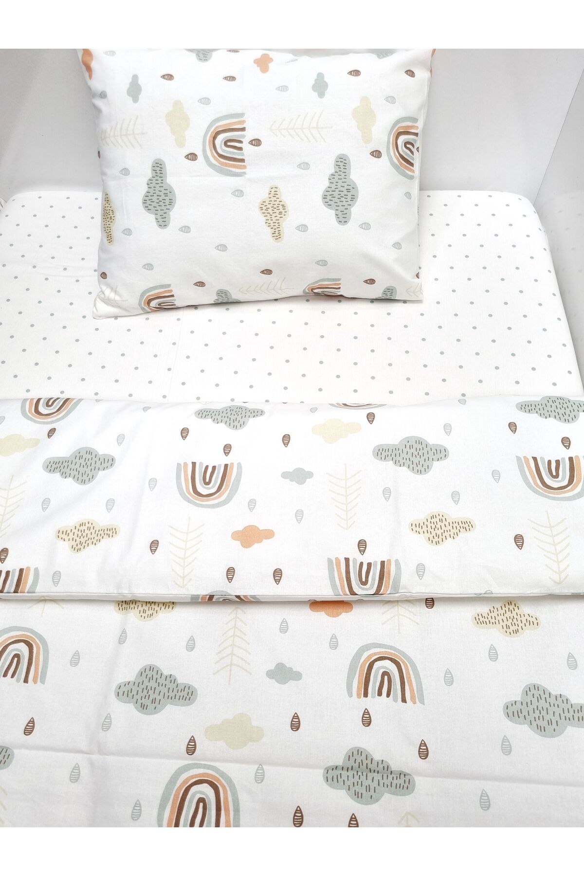 Yada Baby %100 Pamuklu Kumaştan Bebek Park Beşik 5 Parça Yorgan Ve Nevresim Takımı (70 X 120 CM) fotoğrafı 4 (önizleme)