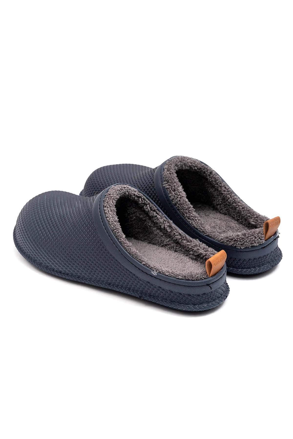 GEZER Marka Erkek Içi Peluş Comfort Taban Eva Ev Terliği görsel 3