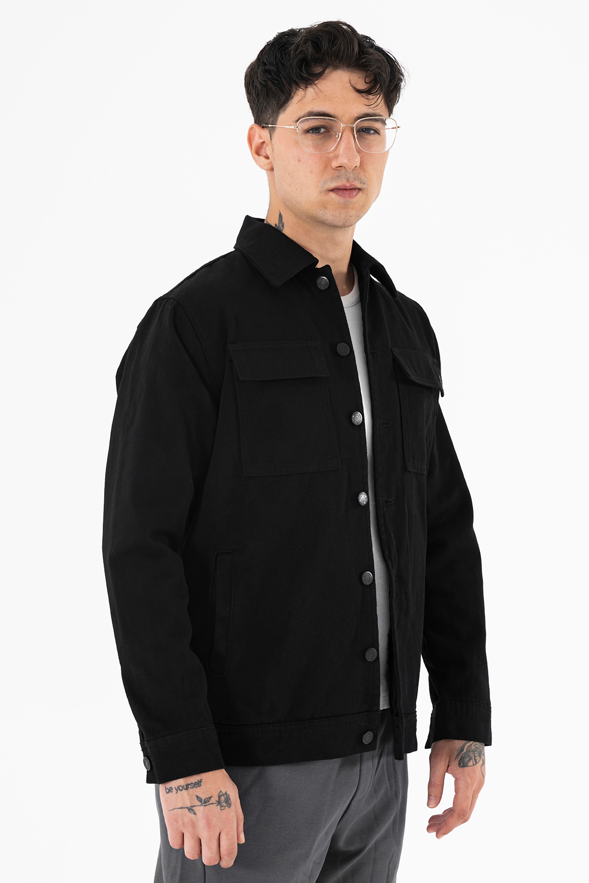 Souris  Erkek Nefti Kot Ceket Relax Fit Rahat Kalıp - Görsel 2