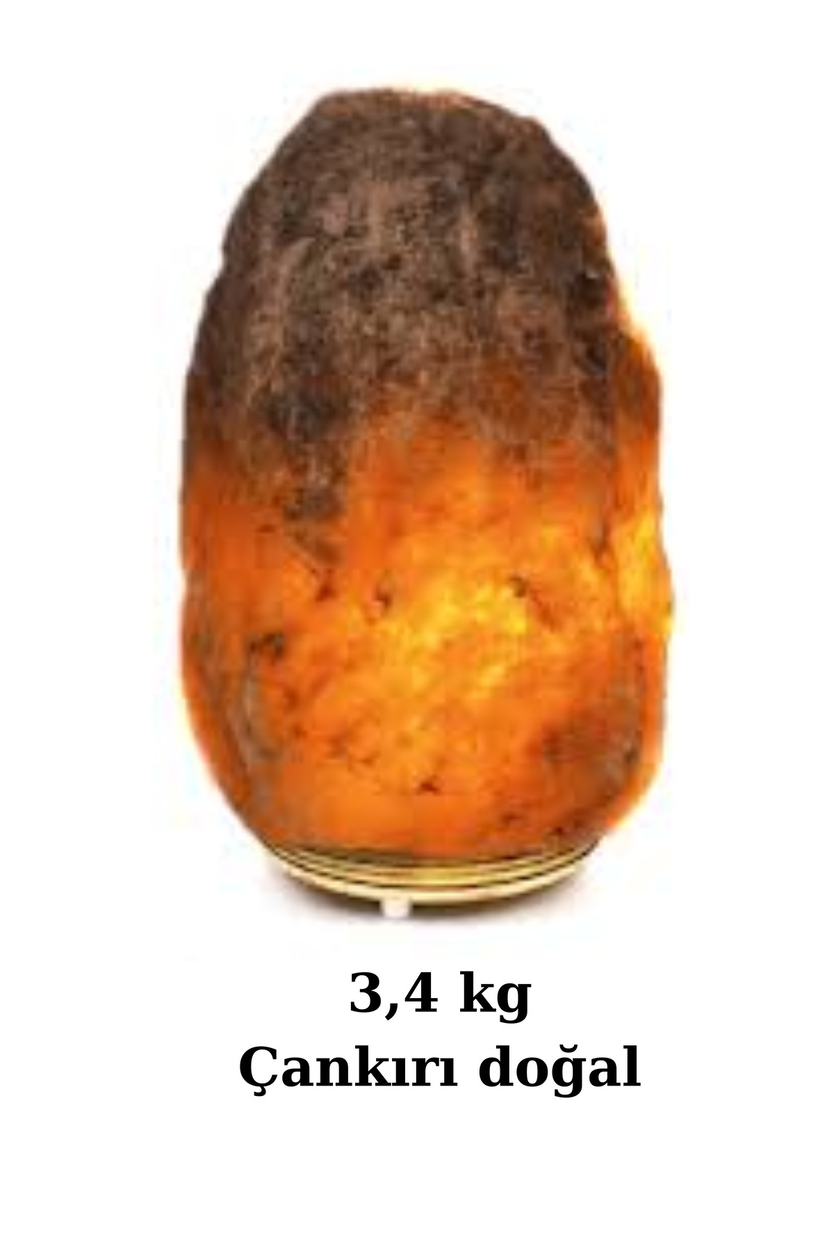 Çankırı handmade natural salt lamp weighing 3.4 kg