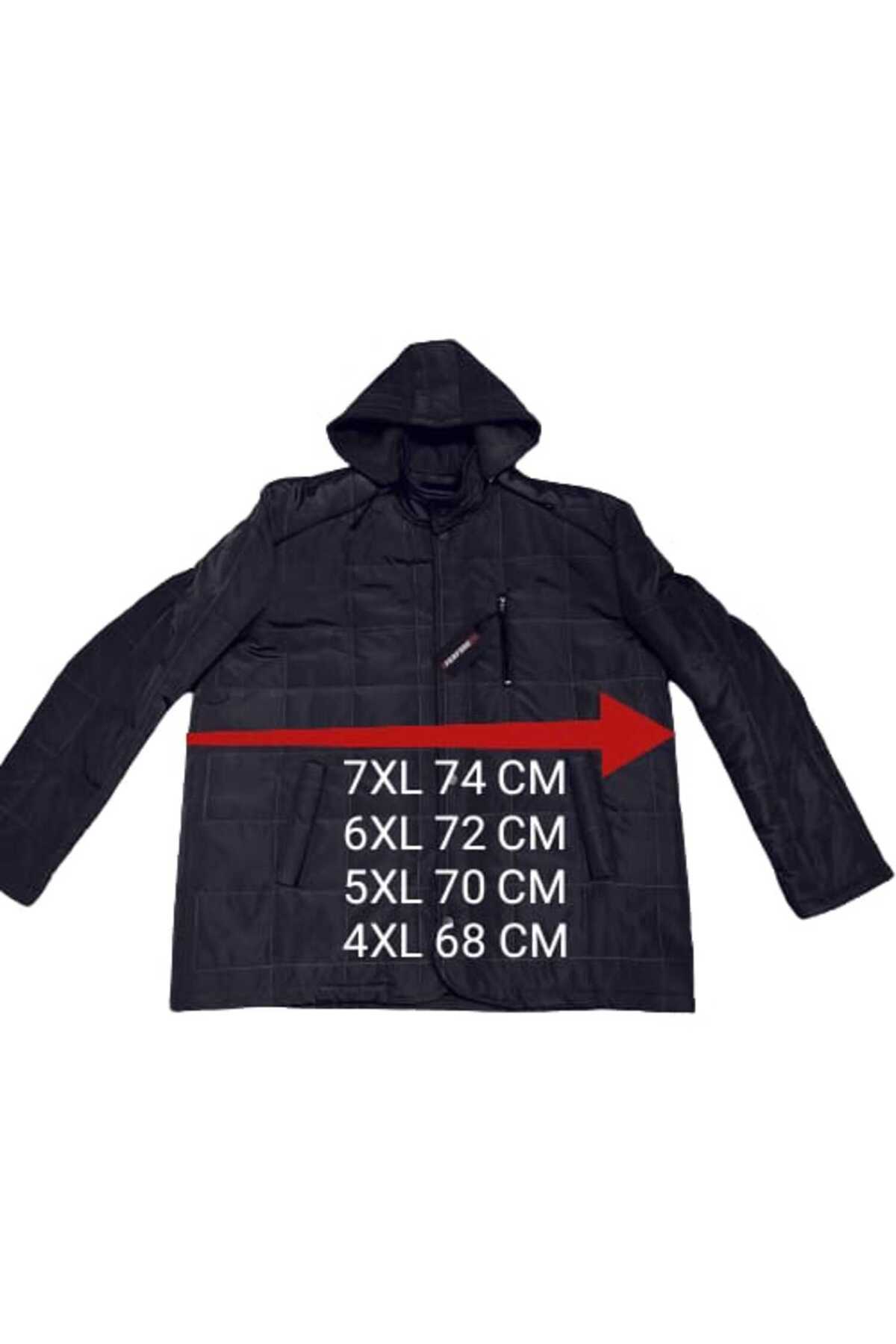 Perfore Büyük Beden Erkek Kaban. 4XL, 5XL, 6XL,7XL görsel 8