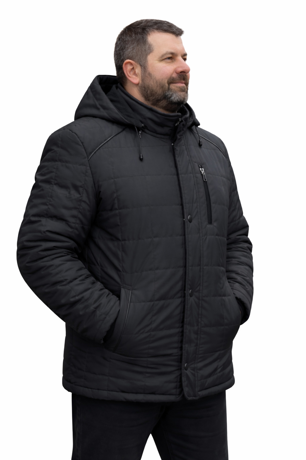 Perfore Büyük Beden Erkek Kaban. 4XL, 5XL, 6XL,7XL görsel 2