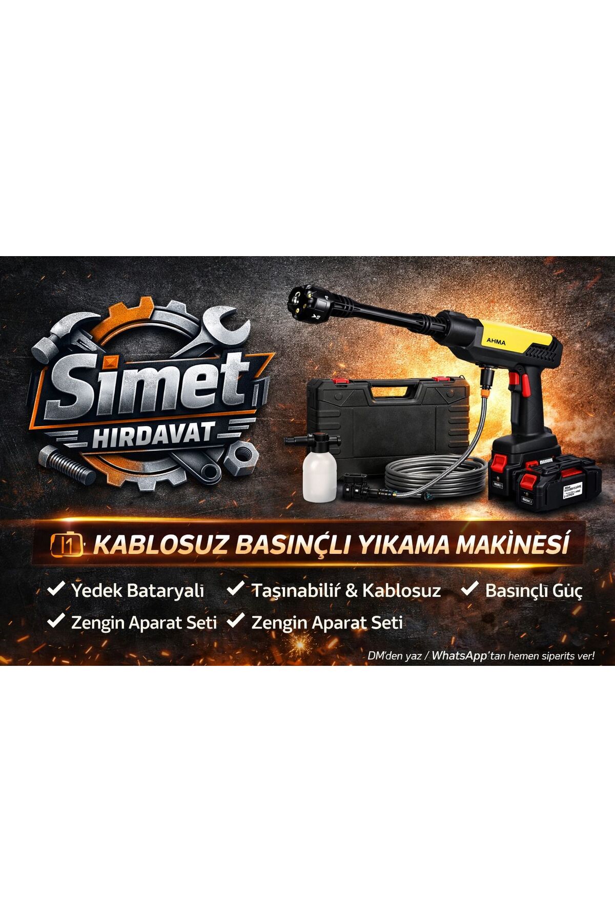 İMENG Oto Yıkama Makinesi Taşınabilir Basınçlı Yıkama Makinesi