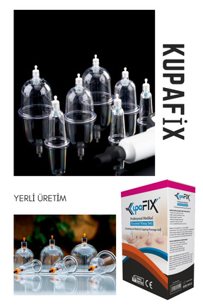 KUPAFİX 12 Li Hacamat Seti, Hacamat Kupası Ve Masaj Seti KupaFİX 1. KALİTE