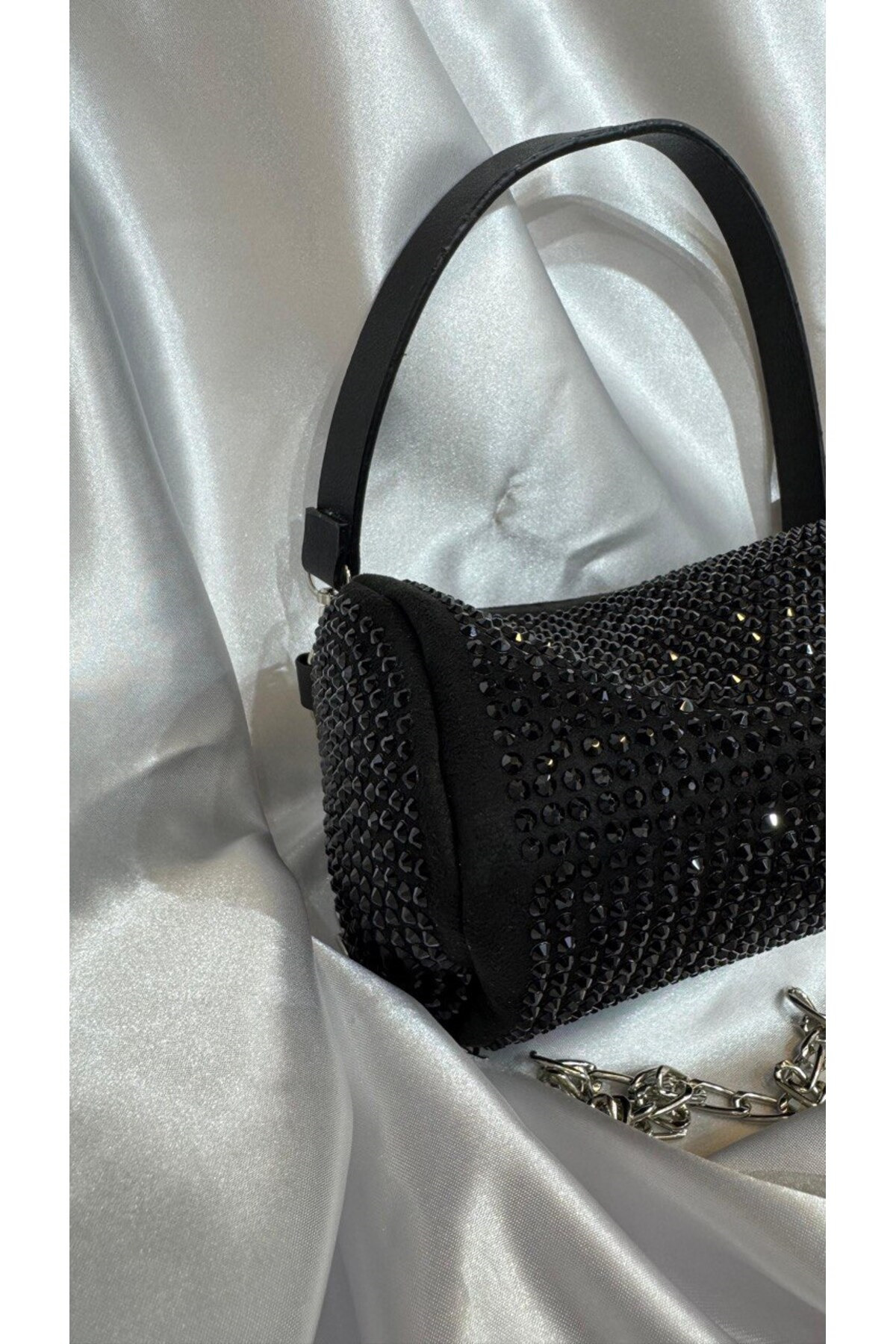 LOVELYSTORE Taşlı Kadın Abiye Çanta Kısa ve Uzun Askılı görsel 2