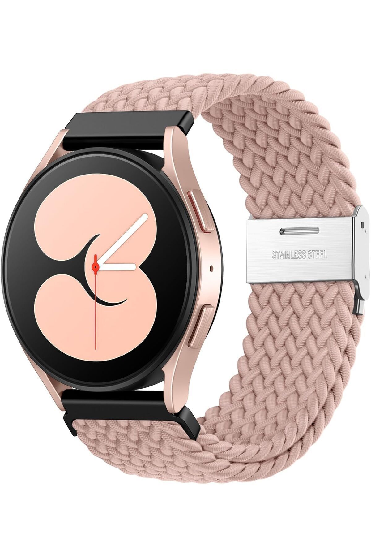 Samsung Galaxy Watch 4 5 6 7 Fe 40 44mm Classic 42 43 46 47mm Compatible 20mm Metal Clip Mesh Cord