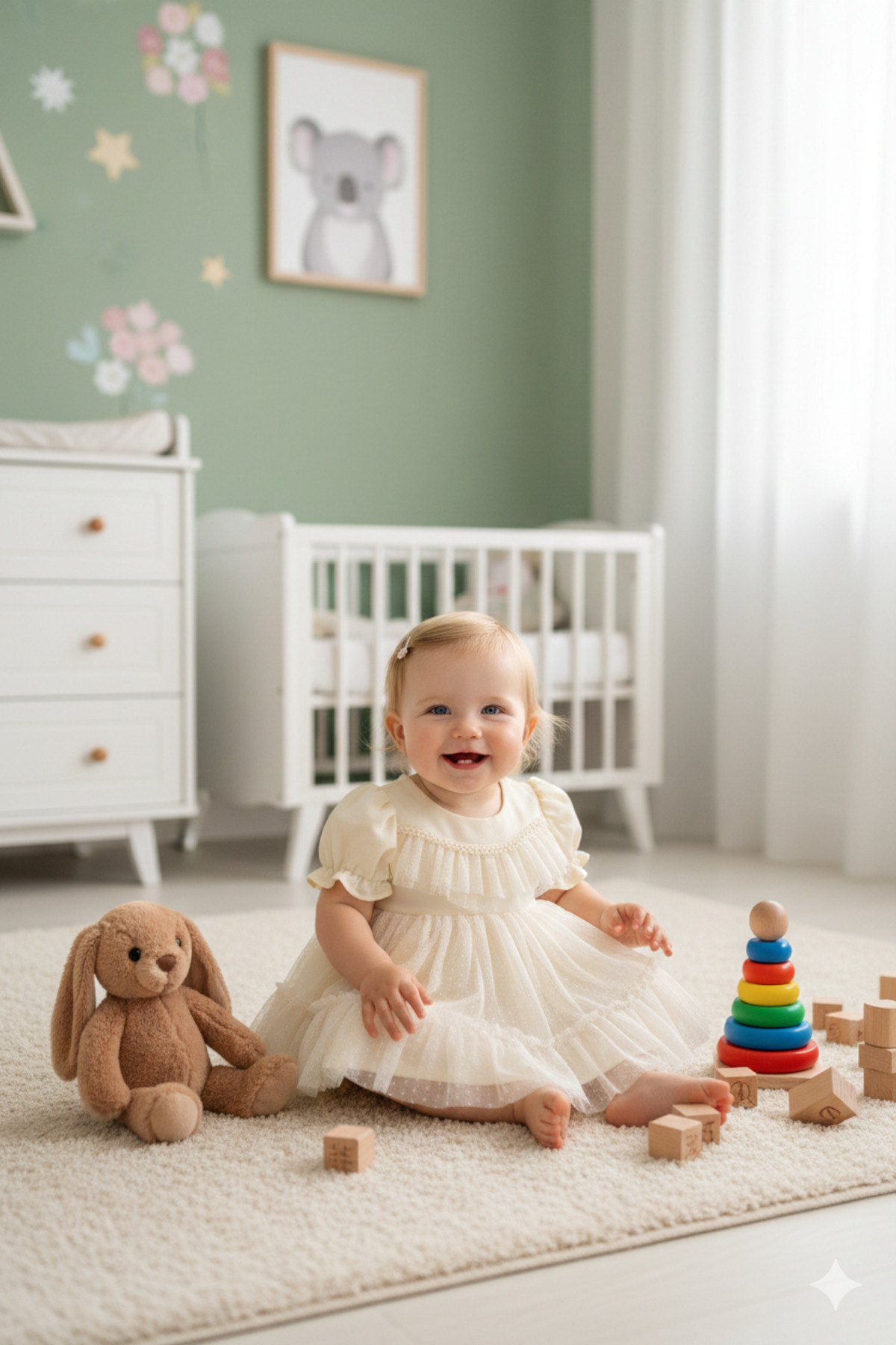 Miniday Baby Kız Bebek Mevlütlük Elbise Yazlık Bandanalı Dantelli Yeni doğan Hastane çıkışı Gelinlik Abiye 4015 fotoğrafı 3 (önizleme)