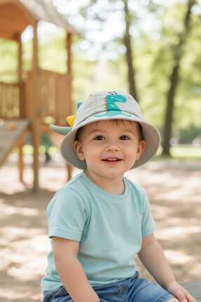 Aware Time Kitti 1-3 Yaş Erkek çocuk Figürlü Yazlık Fötr Şapka