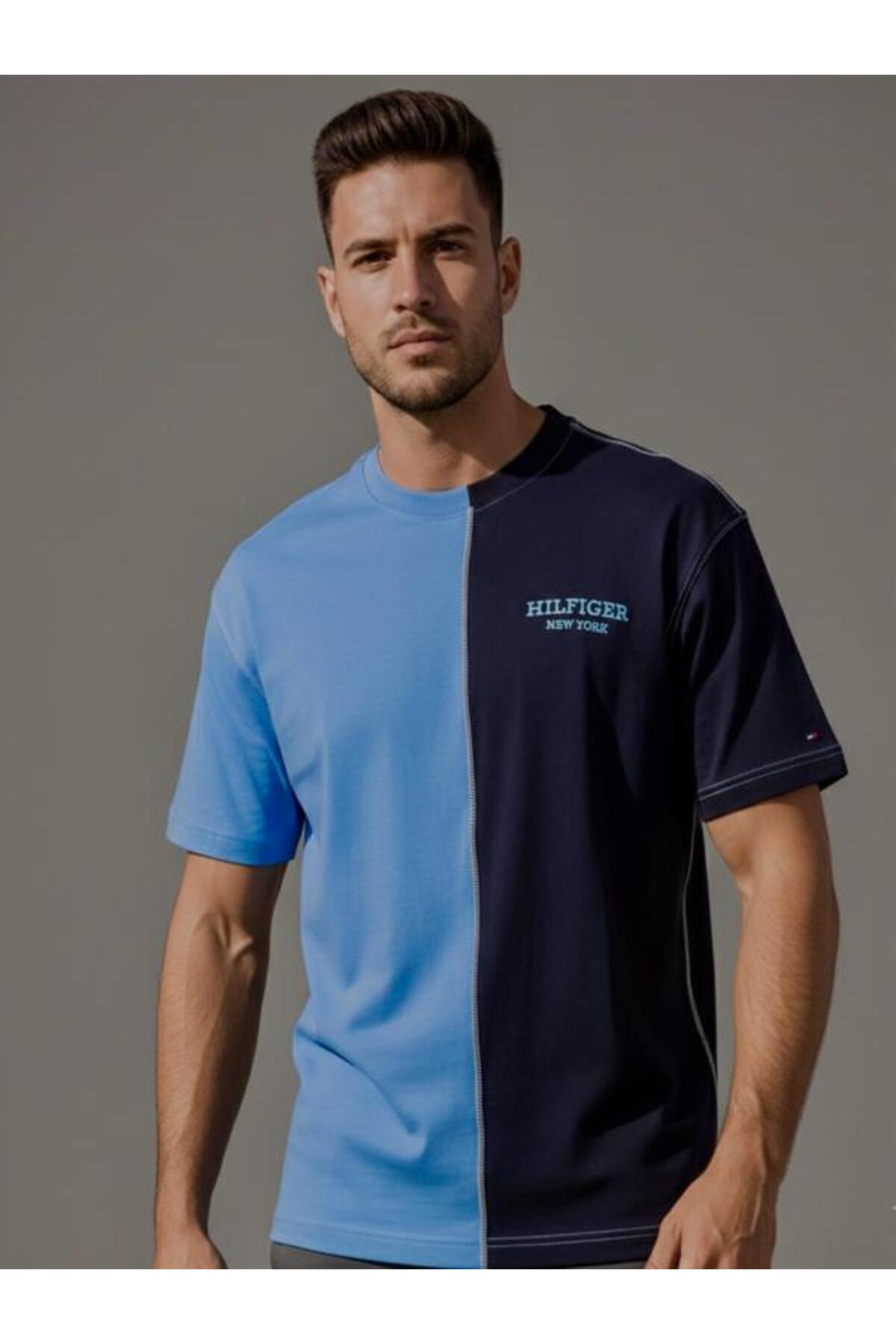 تامی هیلفیگر تی‌شرت یقه گرد ساده گلدوزی شده