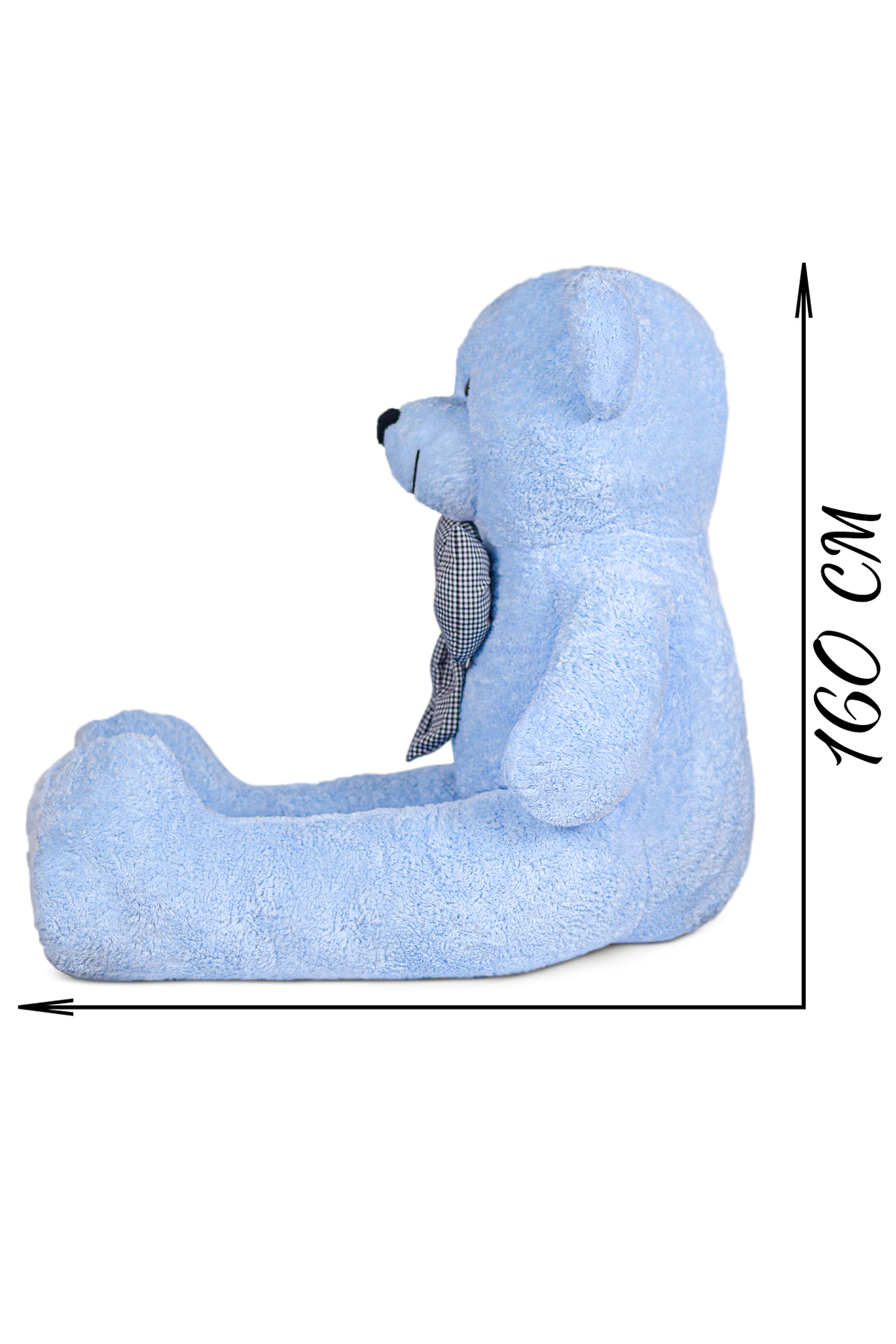 Pandamkee Dev Büyük Peluş Ayıcık 170 cm Hediyelik Ayı (%100 Yerli) Mavi fotoğrafı 4 (önizleme)
