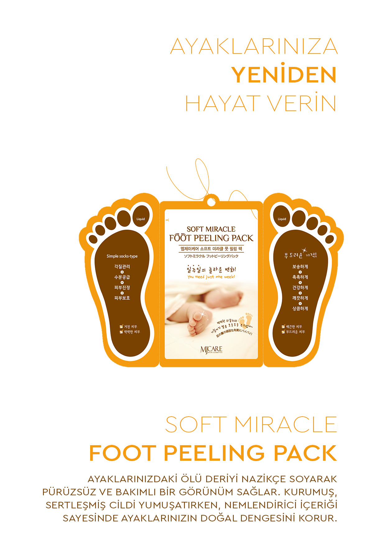 Miracle Foot Peeling Pack - Mjcare Çorap Tipi Ayak Peeling Maskesi — 1518070 — تصویر 5 از 7